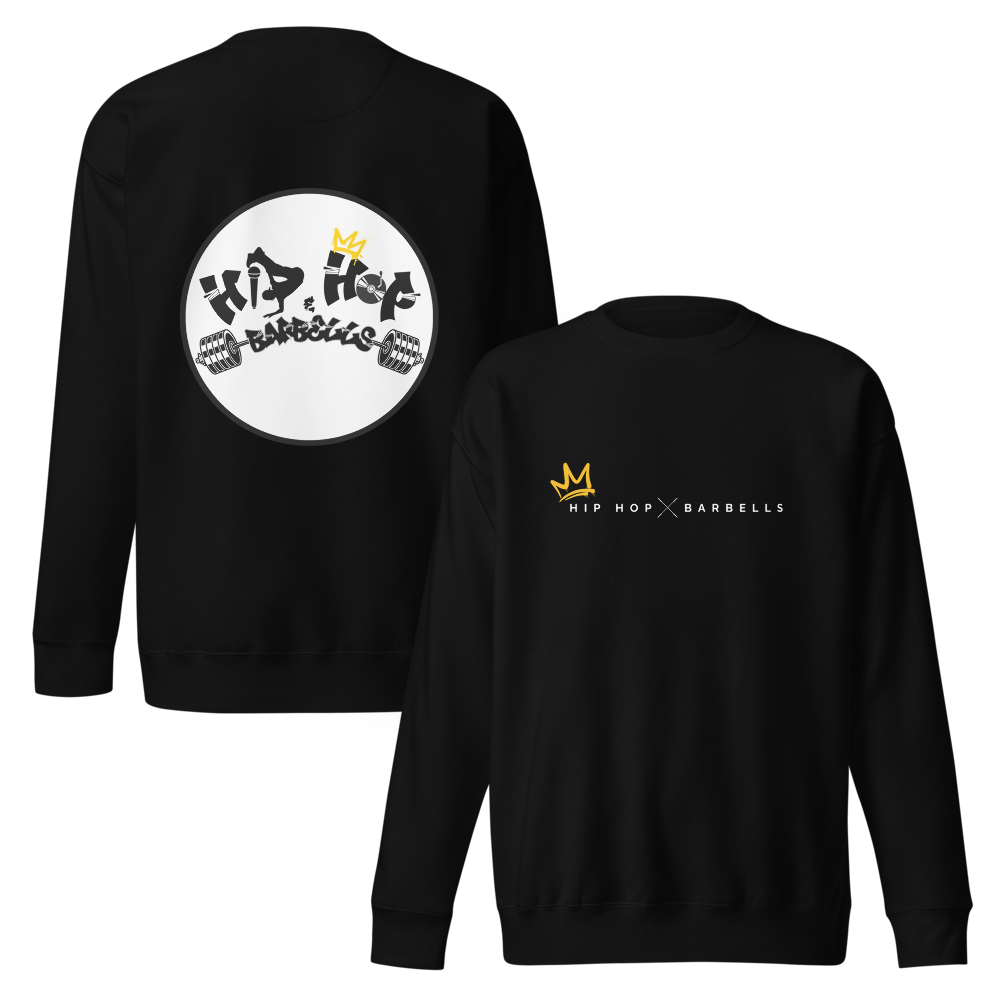 Hip Hop & Barbells Crown Crew Neck - Black