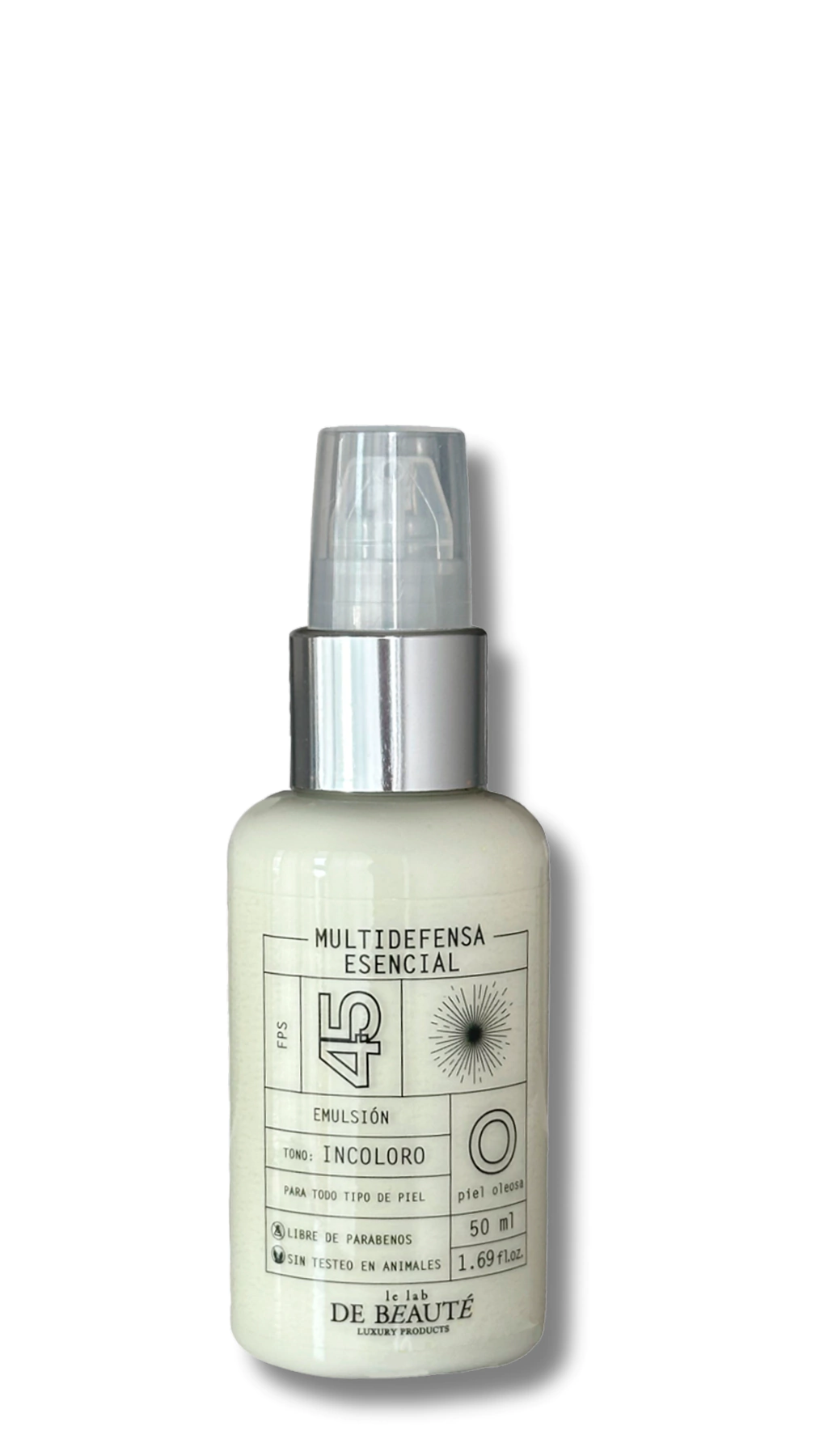 Protección Solar FPS 45 Versión: Piel Oleosa- INCOLORO