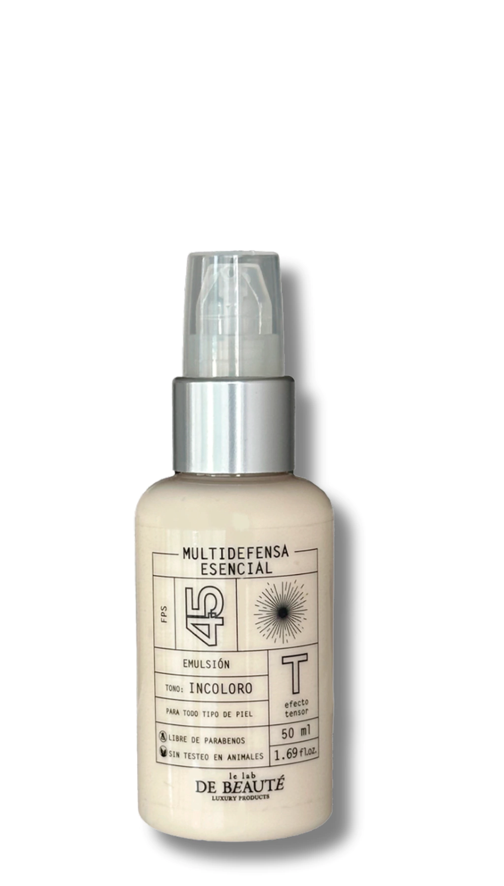 Protección Solar FPS 45 Versión: Efecto Tensor - INCOLORO
