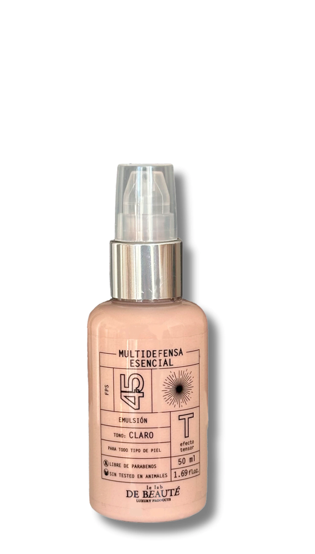 Protección Solar FPS 45 Versión: Efecto Tensor - COLOR CLARO