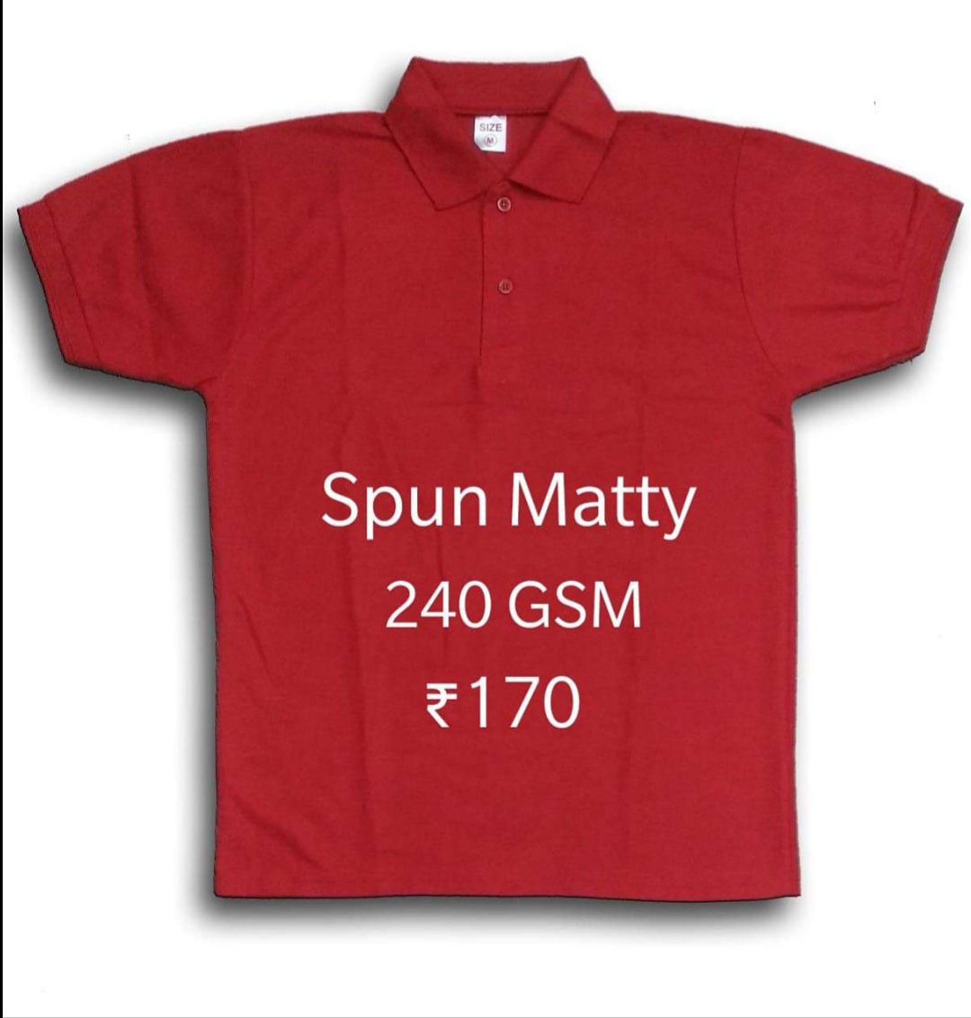 Red Spun Matty Polo T-shirt