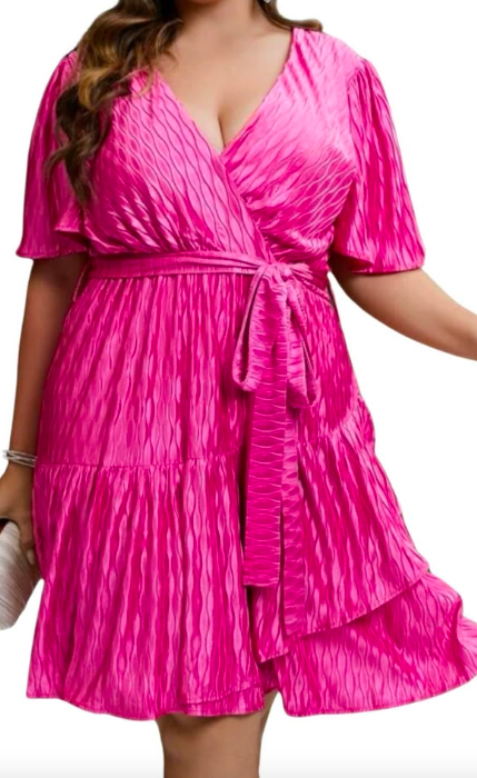 Pink Wrap Dress 3XL