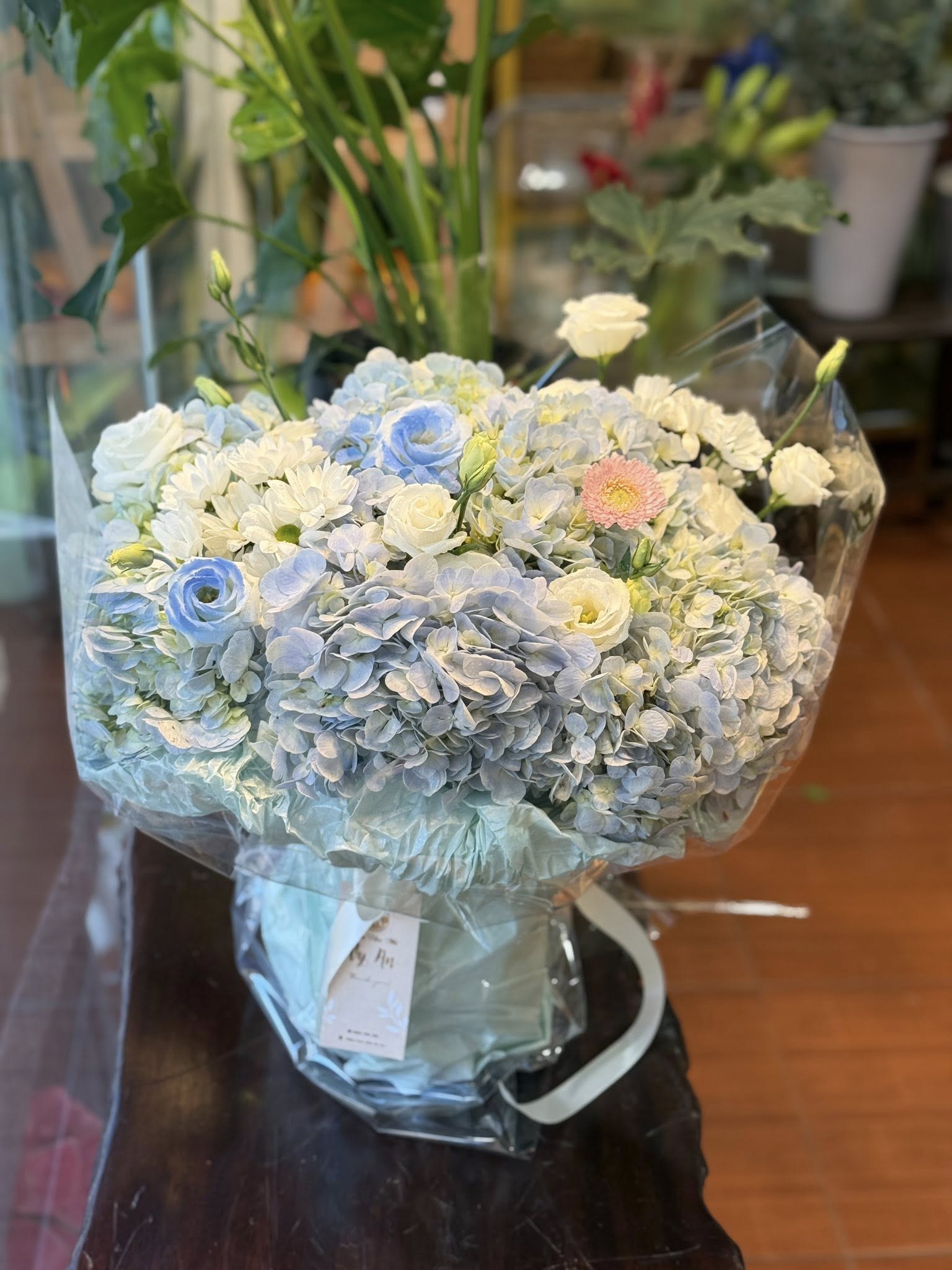 Elegant Blue Hydrangea Bouquet