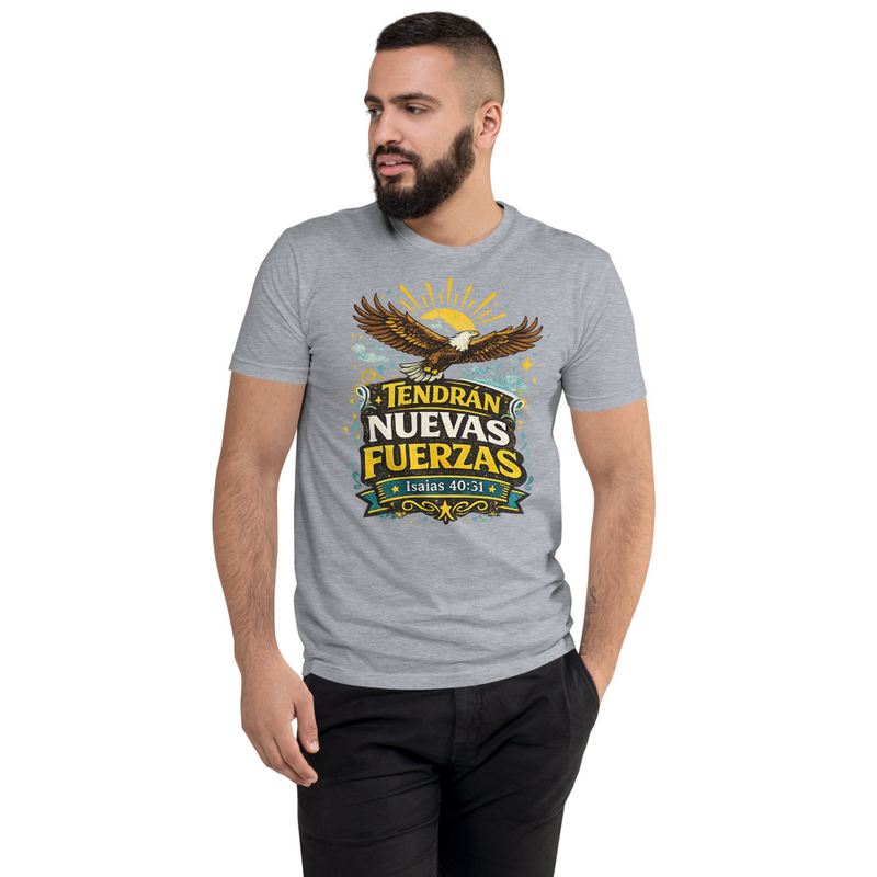 Tendrán Nuevas Fuerzas – Camiseta Cristiana Colorida para Hombre | Isaías 40:31