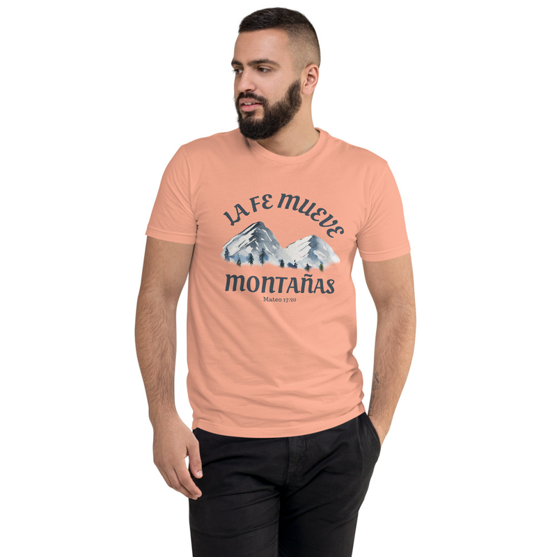 La Fe Mueve Montañas – Camiseta Cristiana para Hombre 