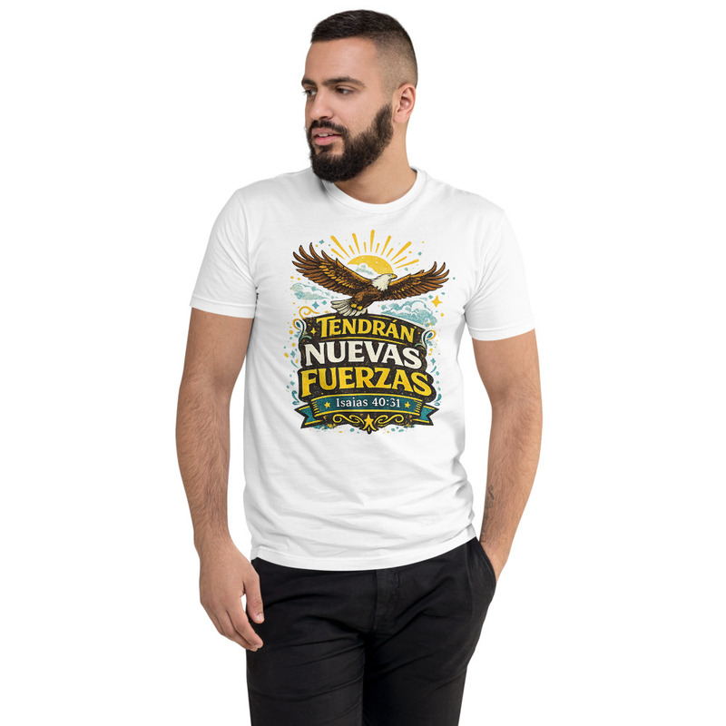 Tendrán Nuevas Fuerzas – Camiseta Cristiana Colorida para Hombre | Isaías 40:31