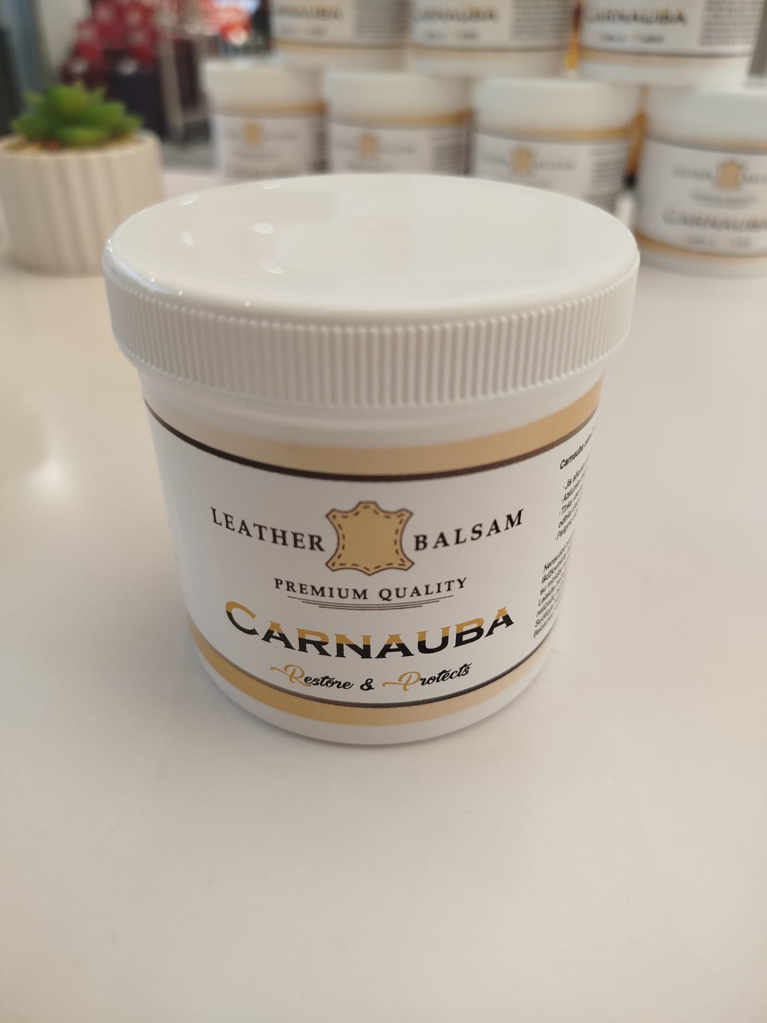 Carnauba balzamas odos gaminiams