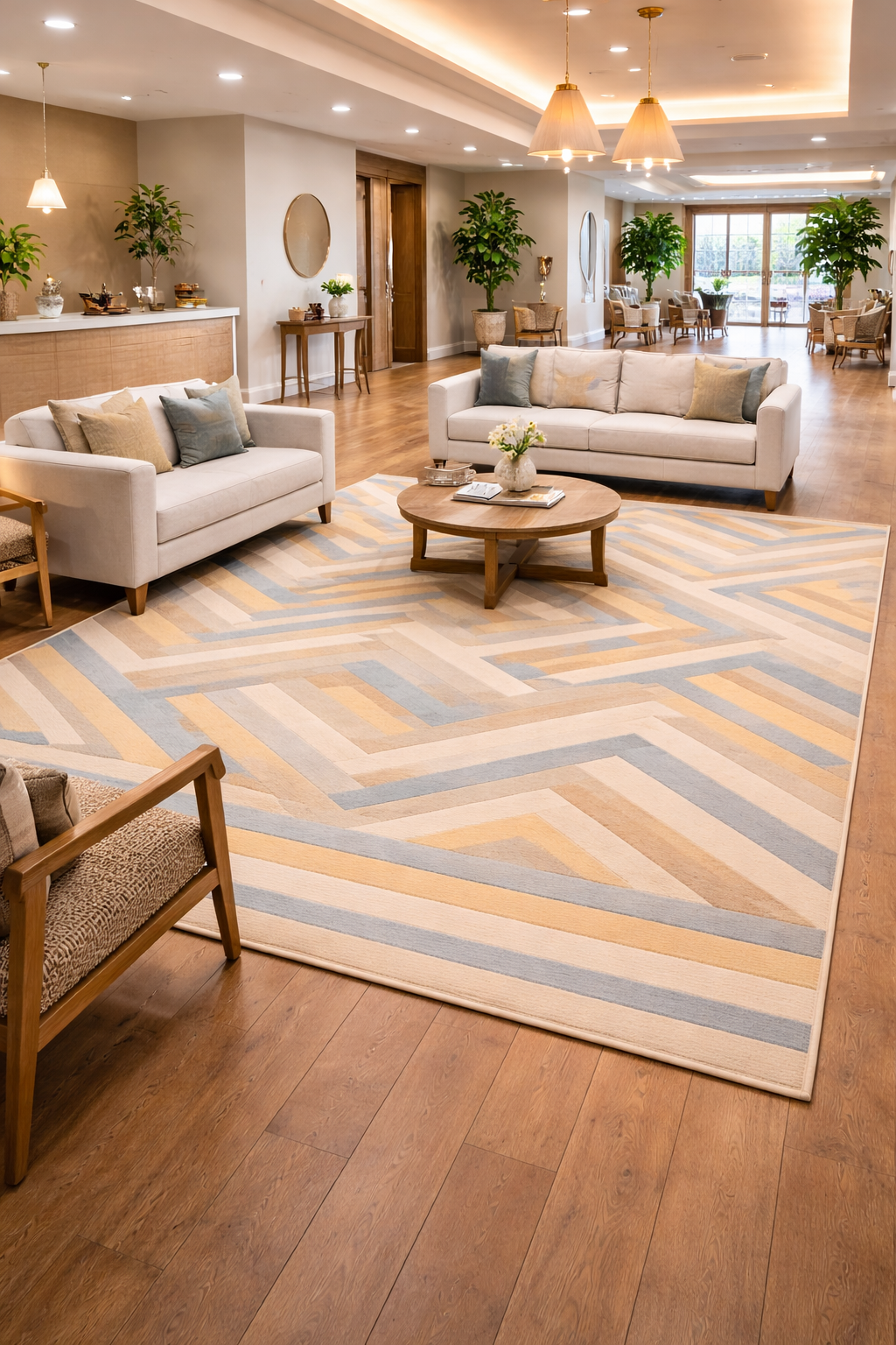 Beige Soft Cream Color Modern Area Rug for all Floors