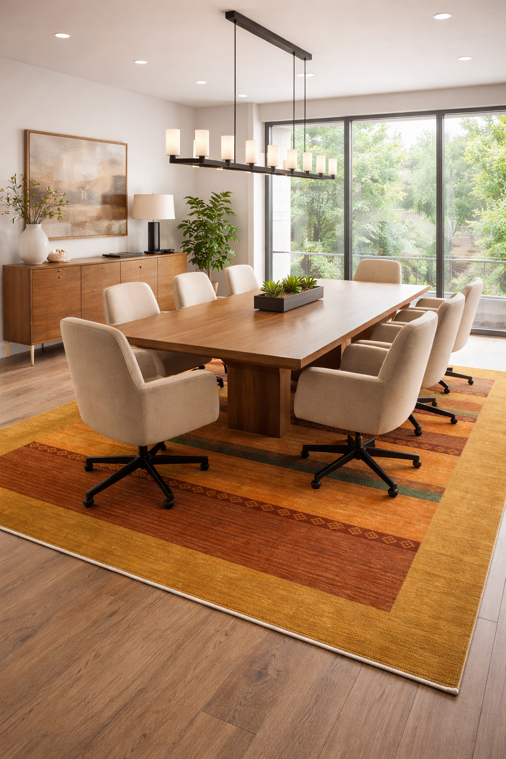 Beige Gold Color Modern Area Rug for all Floors