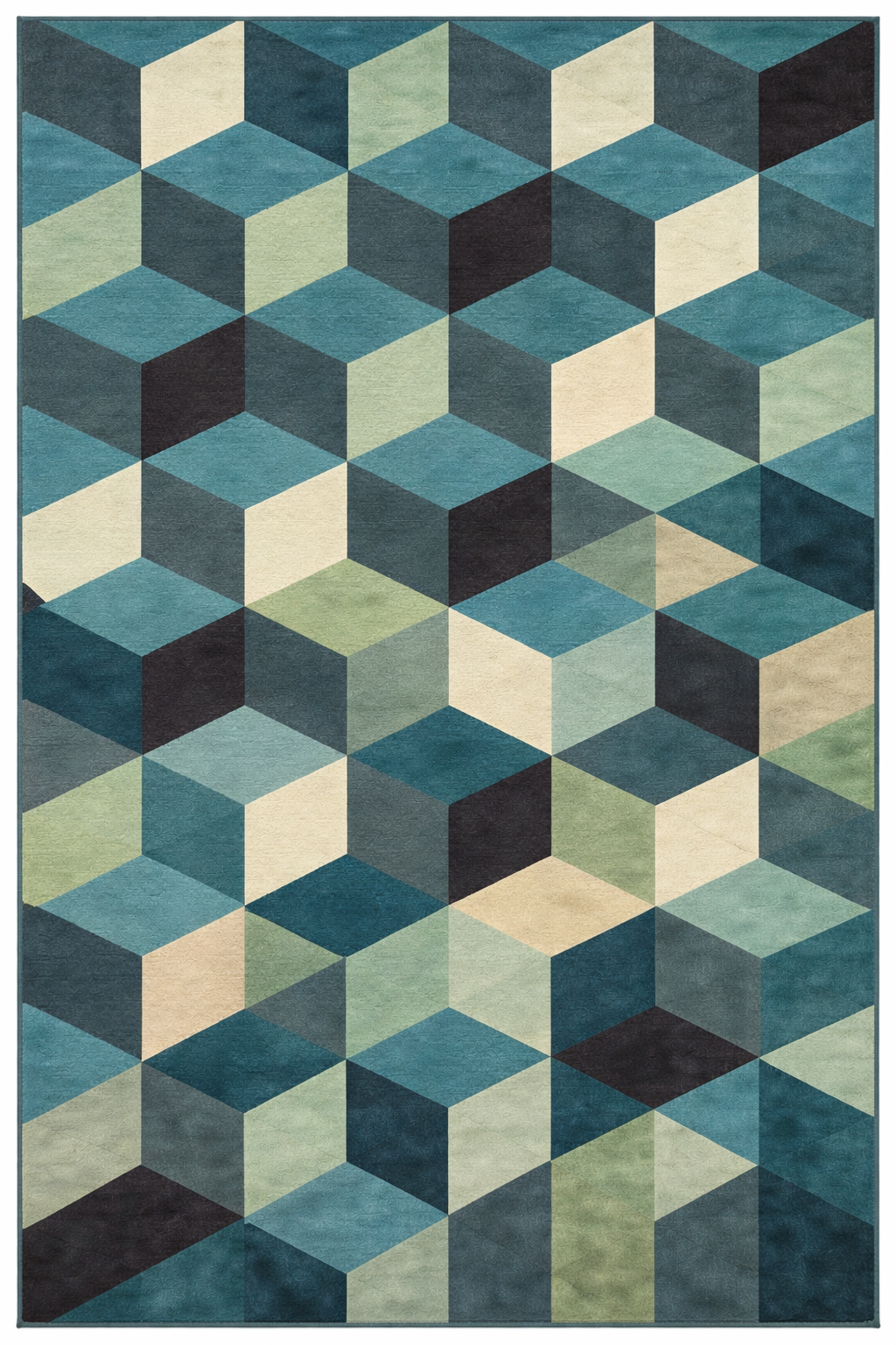 Green Color Modern Area Rug for all Floors