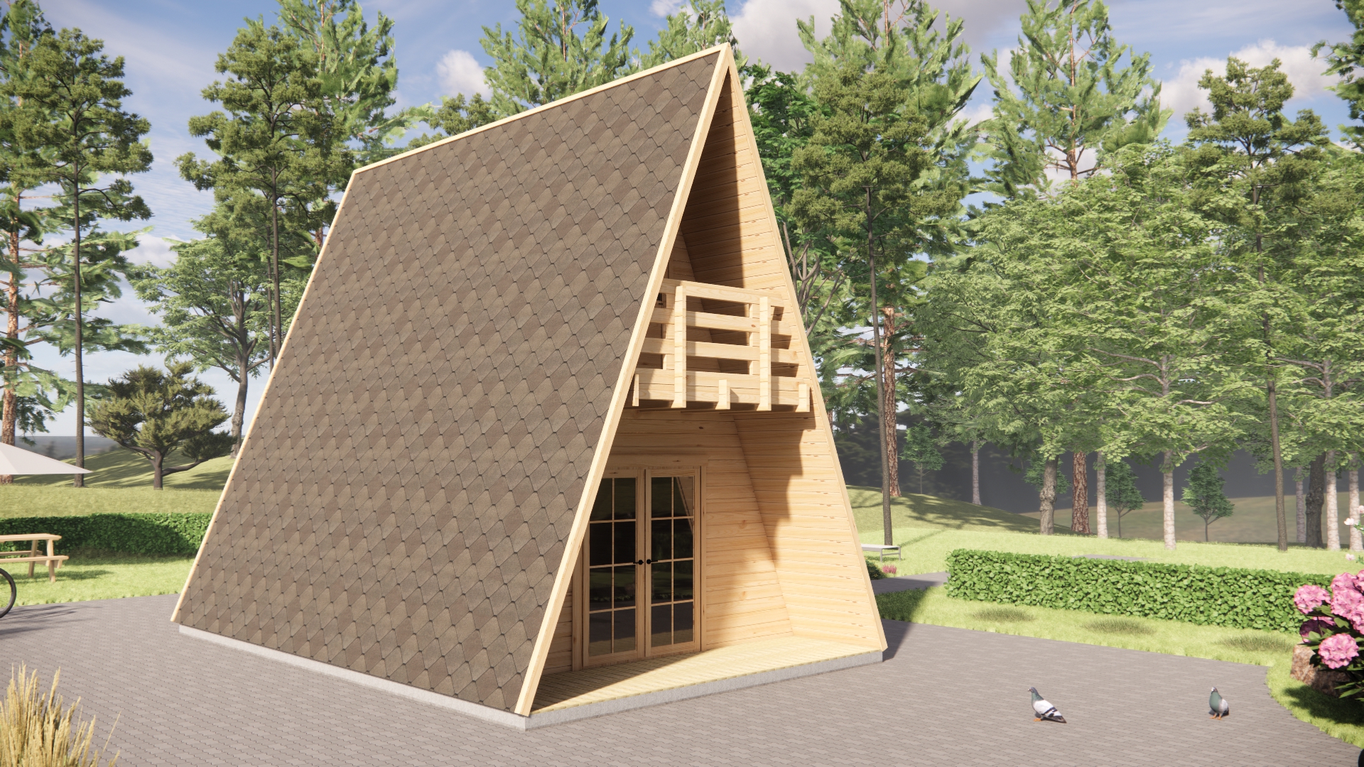 A-frame huisje