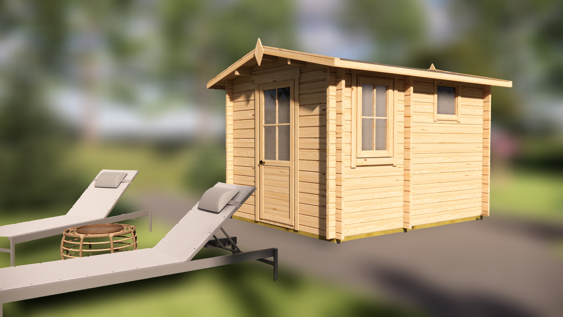 Buitensauna+voorruimte 