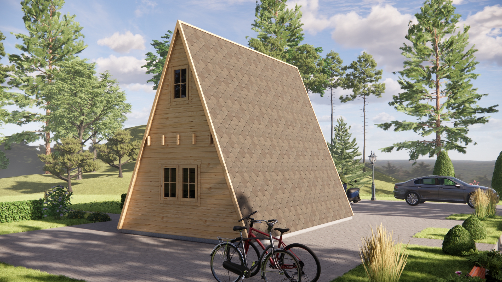 A-frame huisje