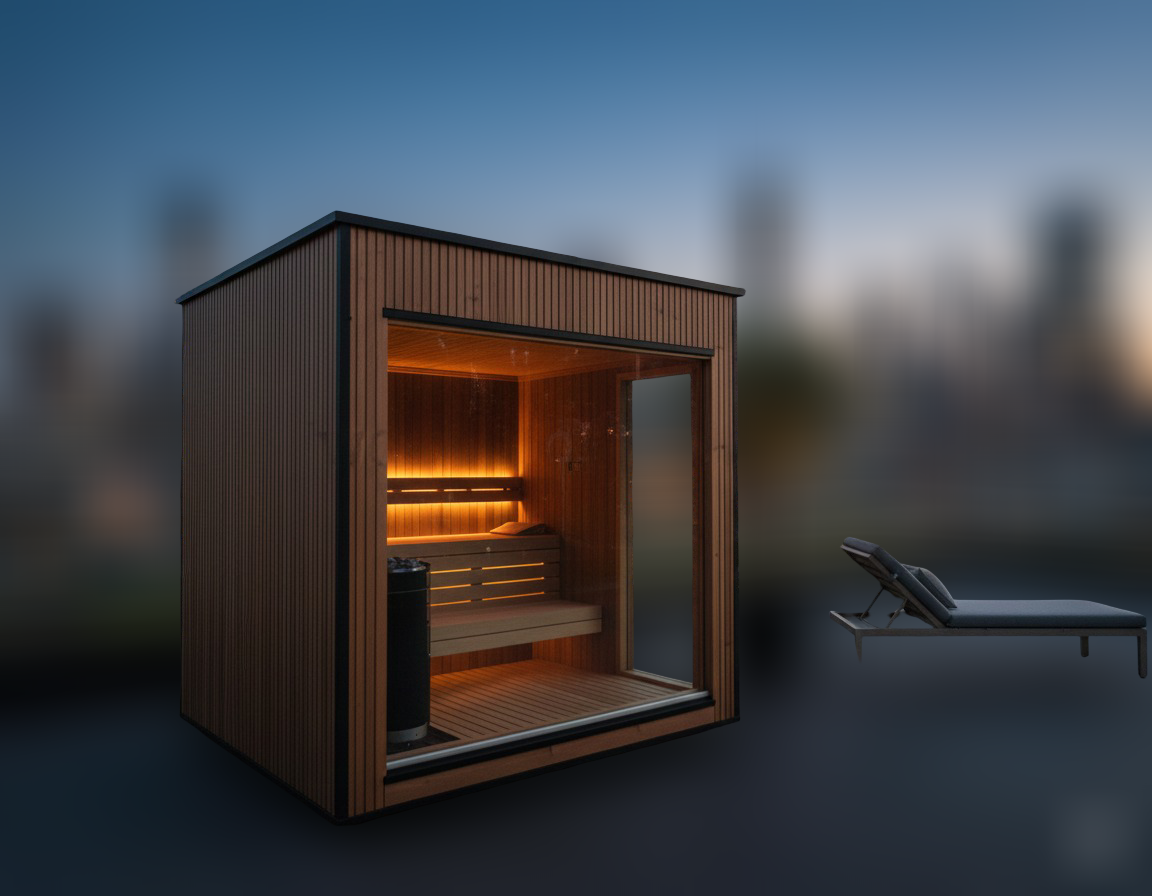 Moderne buitensauna