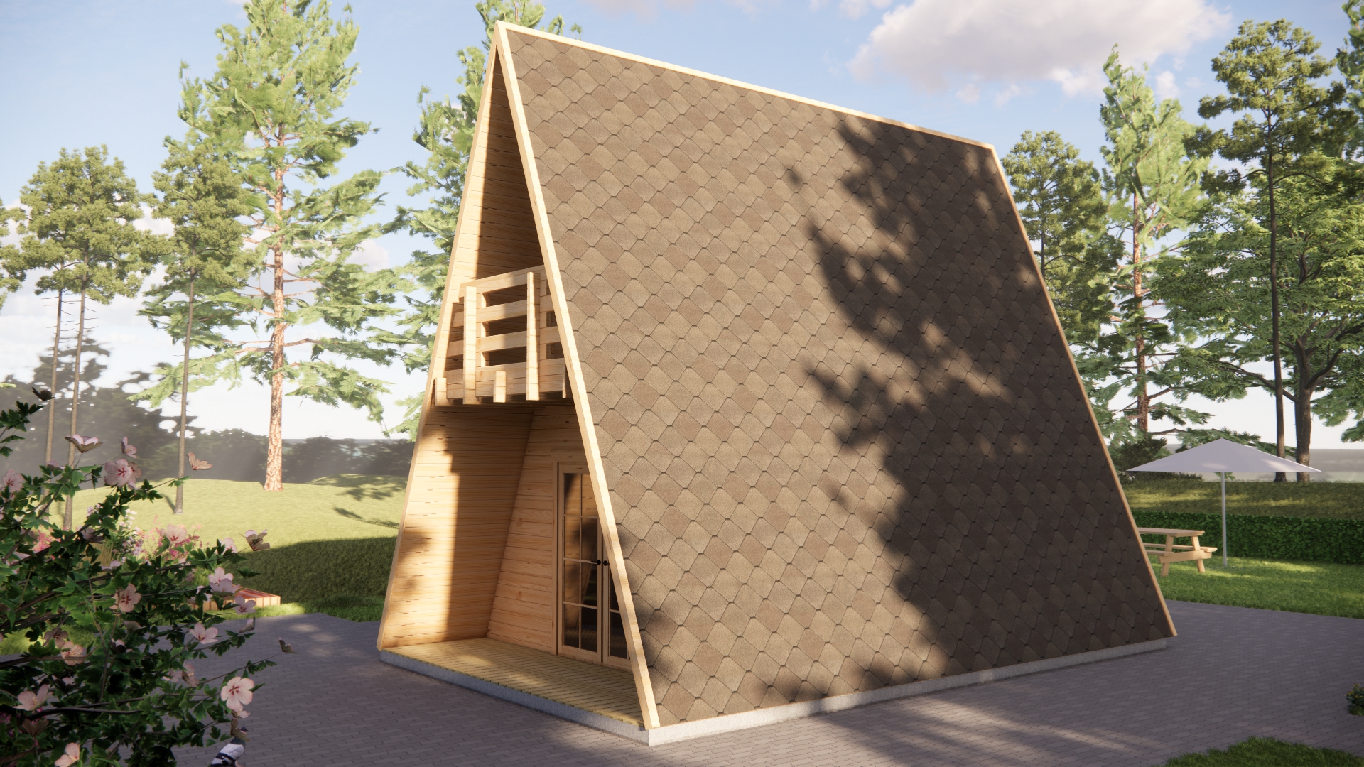 A-frame huisje