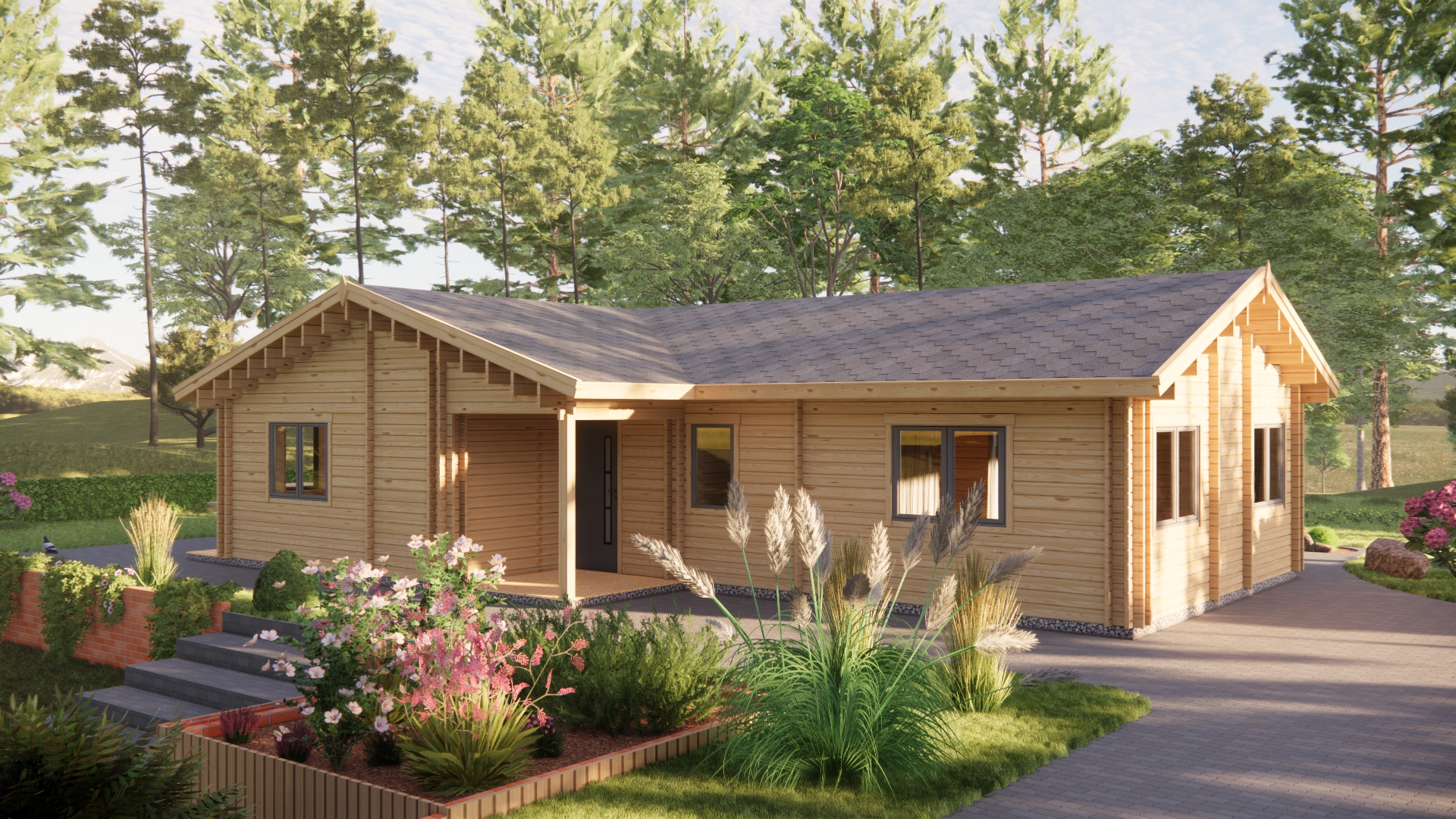 Houten bungalow 68m²