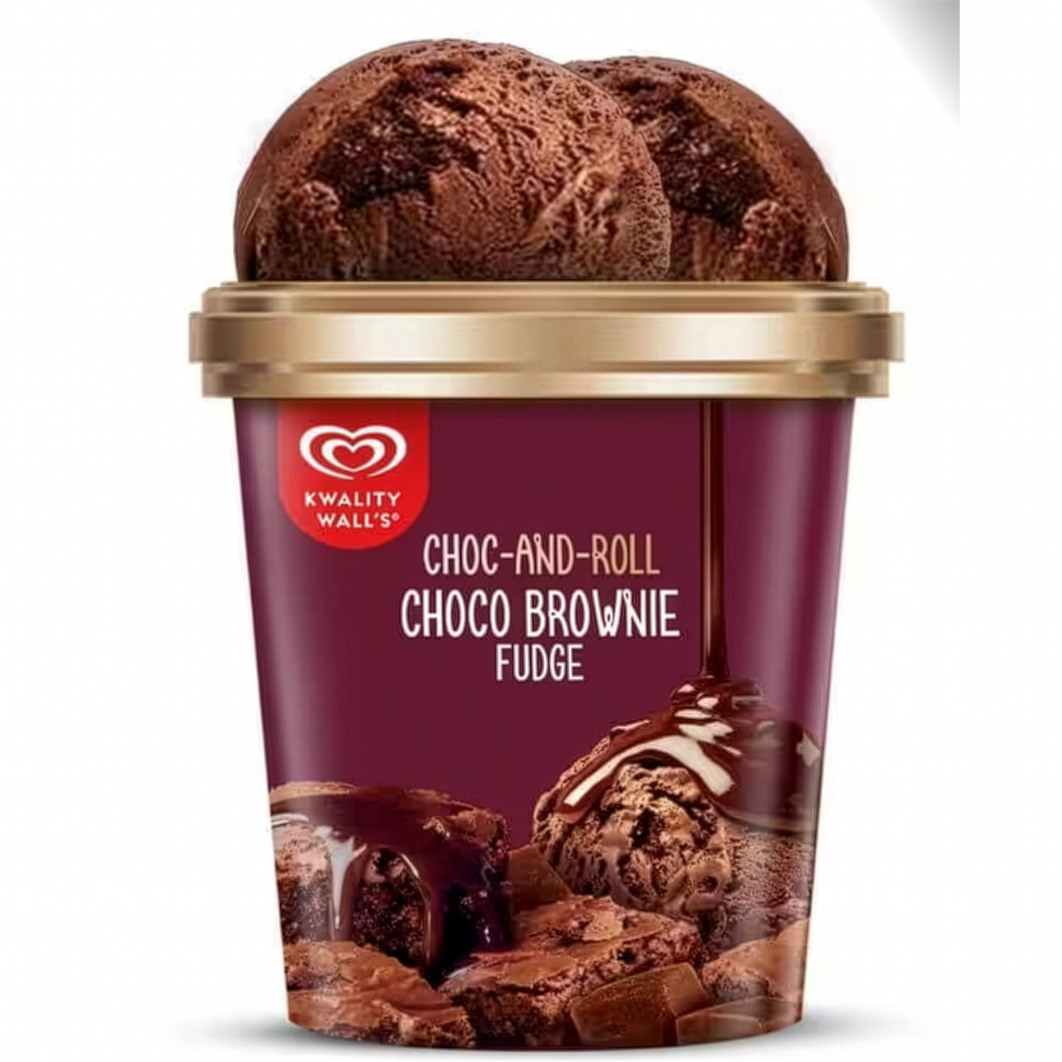Kwality Walls Choc-And-Roll Choco Brownie Fudge Ice Cream