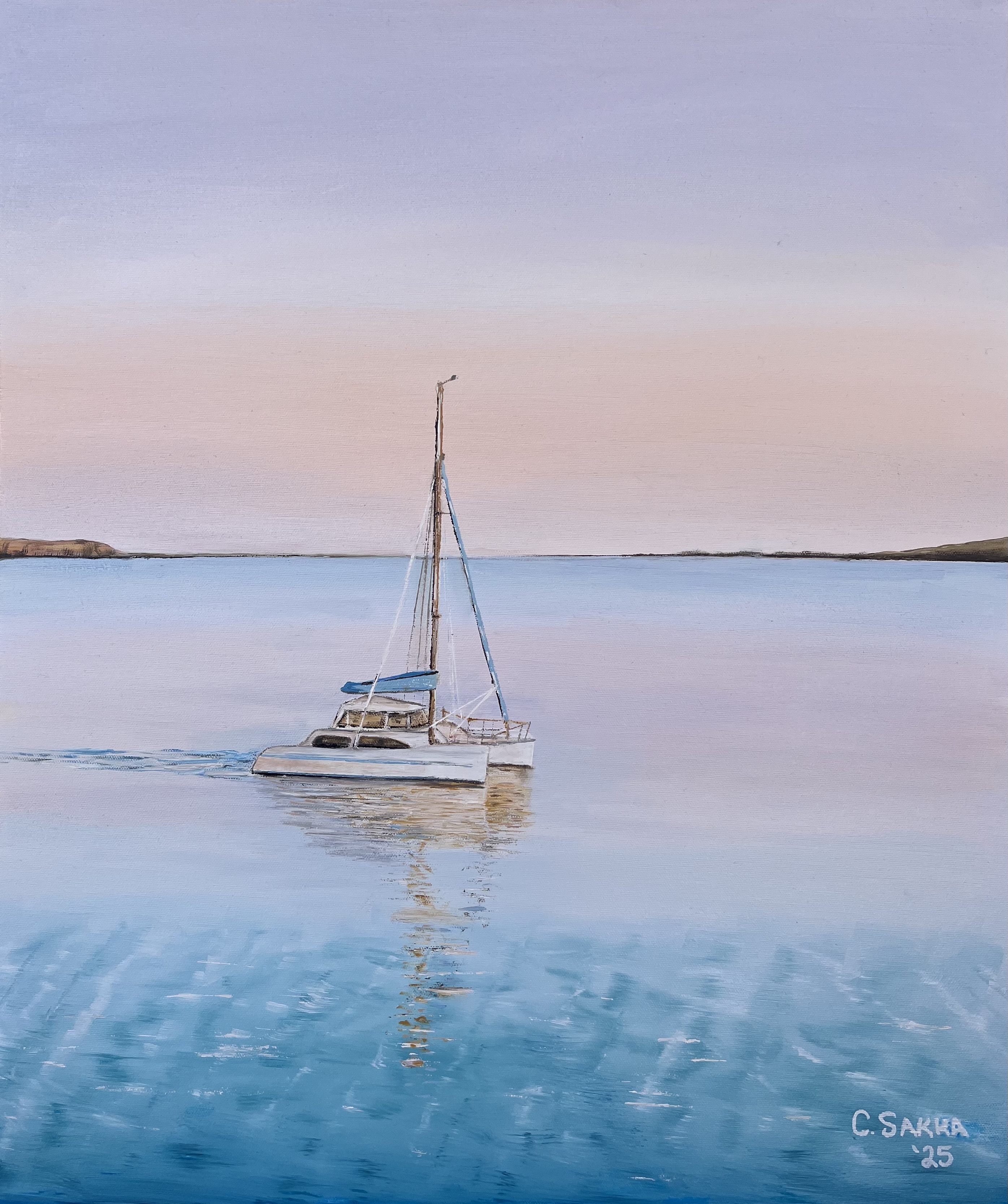 ‘Ferry Floss Friday’ - Oil Painting, 60 x 50cm canvas