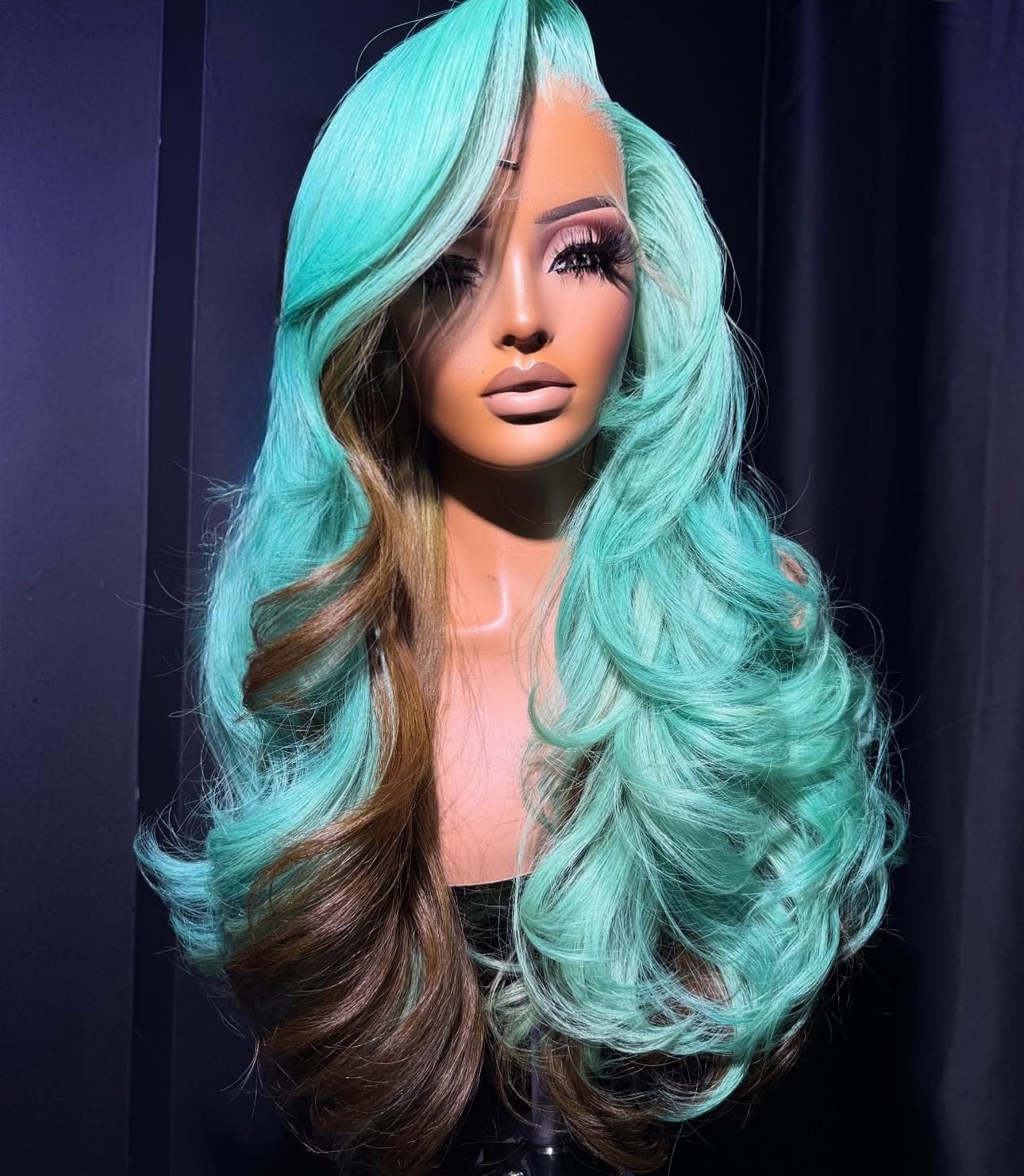 Mint Green Ombre Wig 13X4