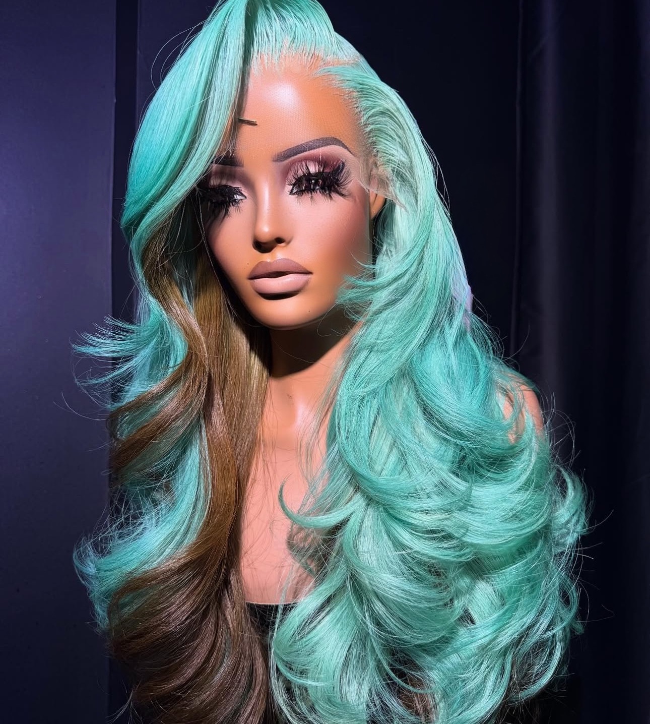 Mint Green Ombre Wig 13X4