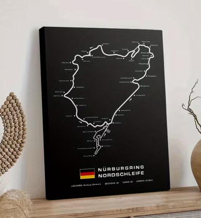 Nürburgring Nordschleife Rennstreckenkarte