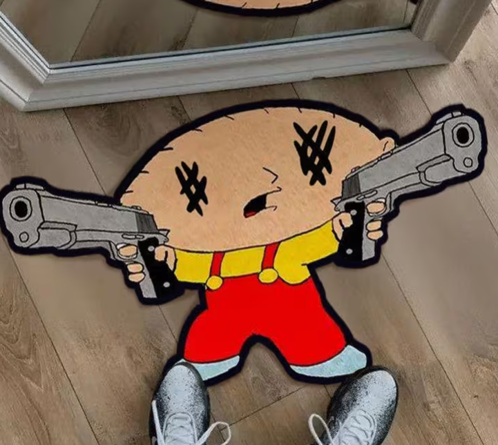 Plüschmatte mit Cartoon-Charakter