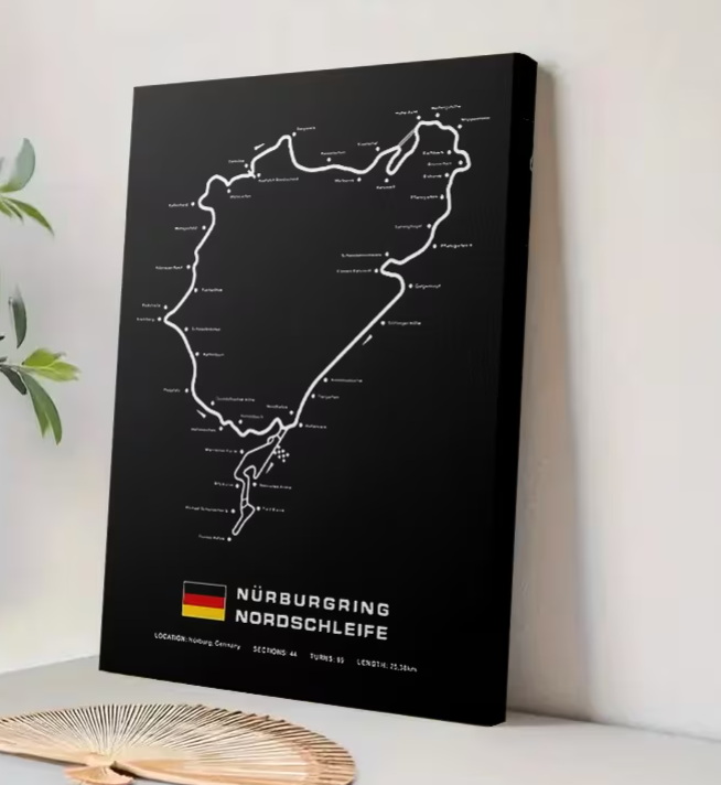 Nürburgring Nordschleife Rennstreckenkarte