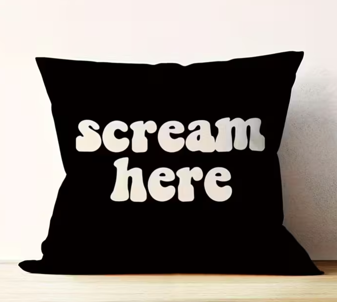 "Scream Here" Kissenbezug