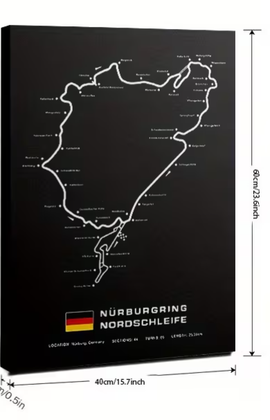 Nürburgring Nordschleife Rennstreckenkarte