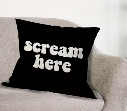 "Scream Here" Kissenbezug