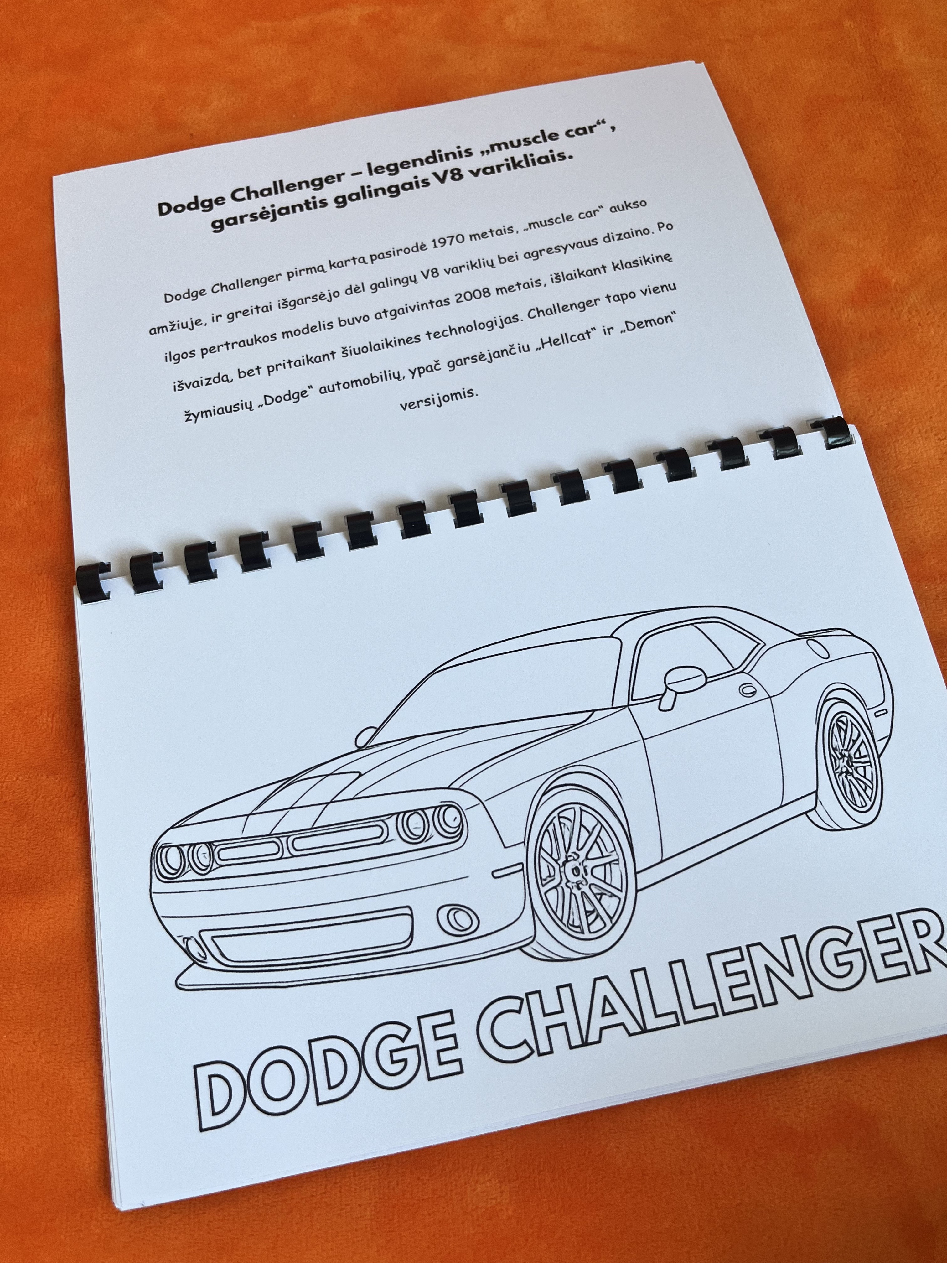 Spalvinimo knygelė. „Amerikietiški automobiliai. Dodge“ 