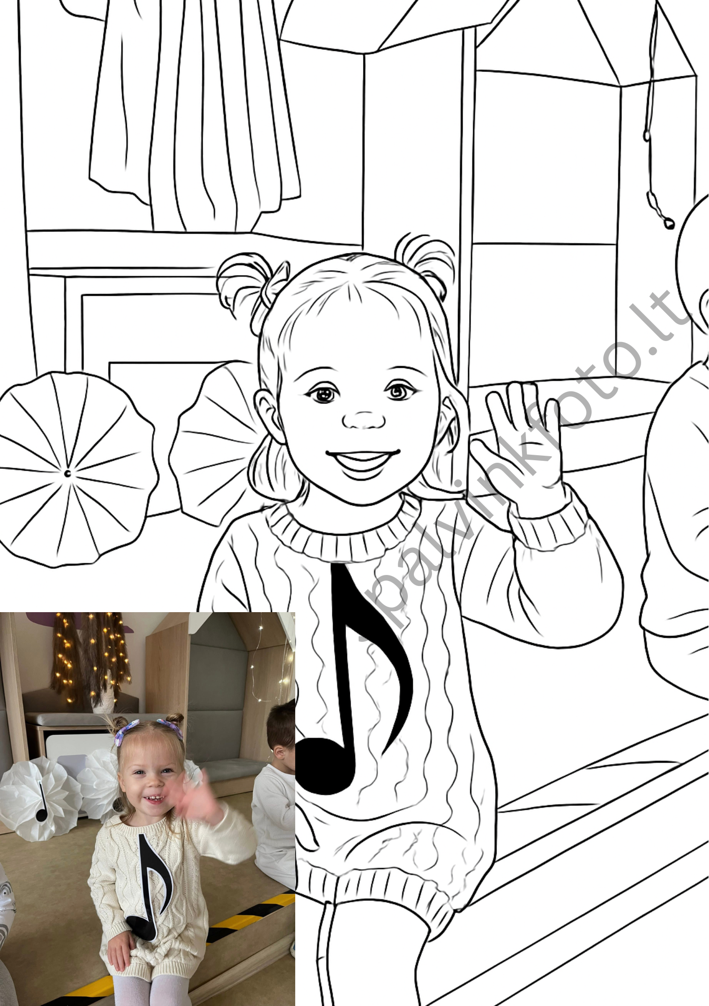 Personalizuota spalvinimo knygelė. Susegta