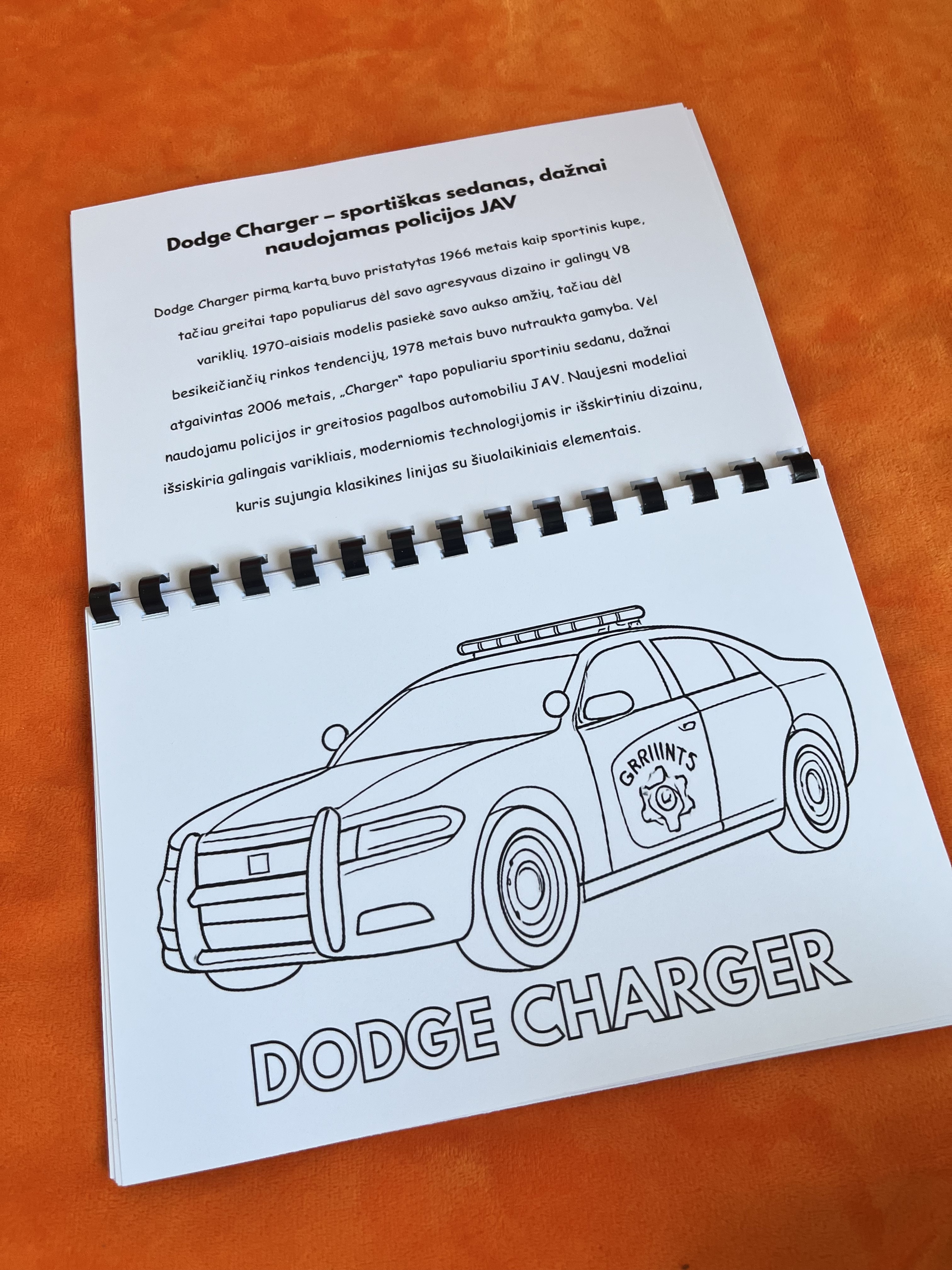 Spalvinimo knygelė. „Amerikietiški automobiliai. Dodge“ 