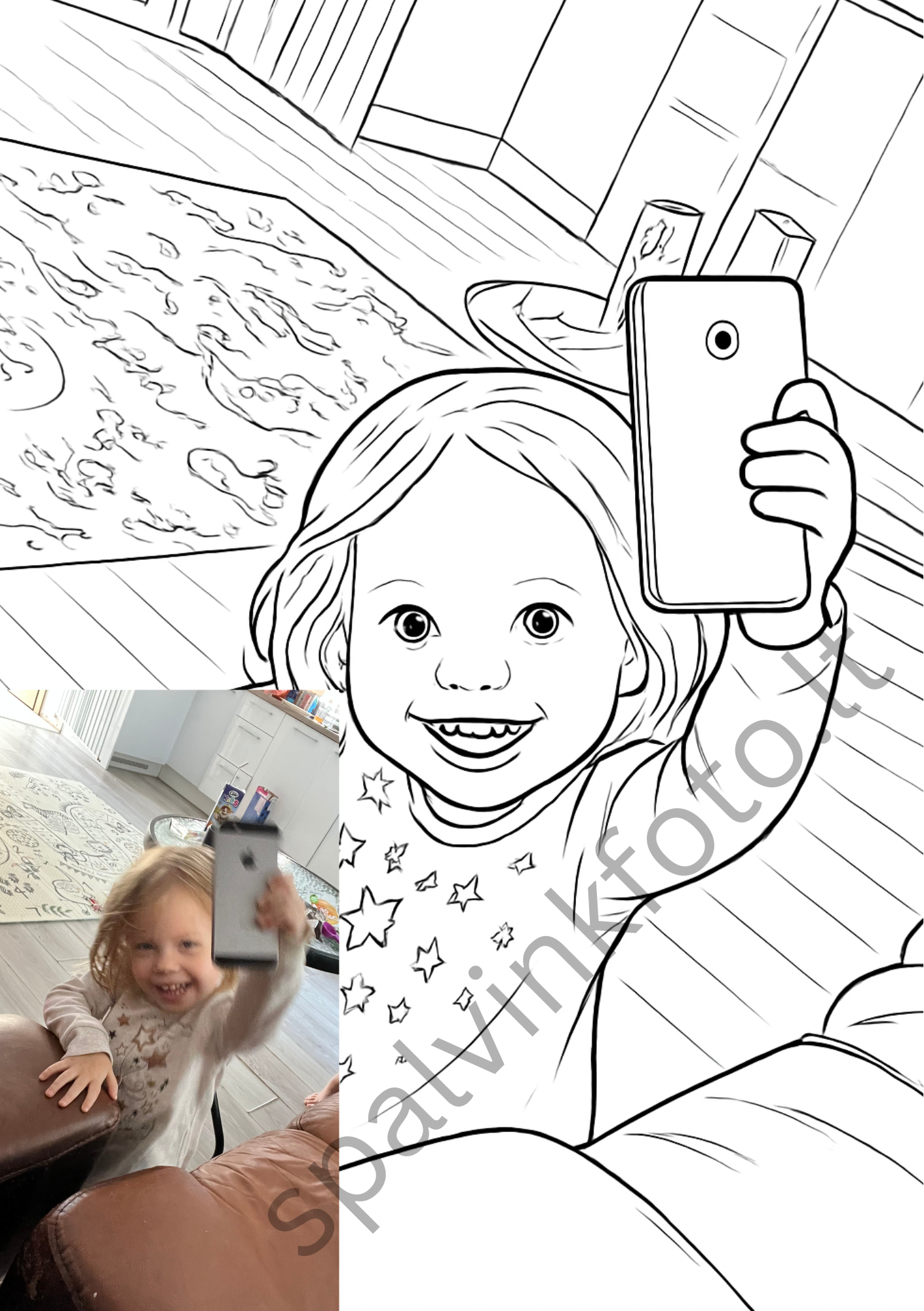 Personalizuota spalvinimo knygelė su spirale