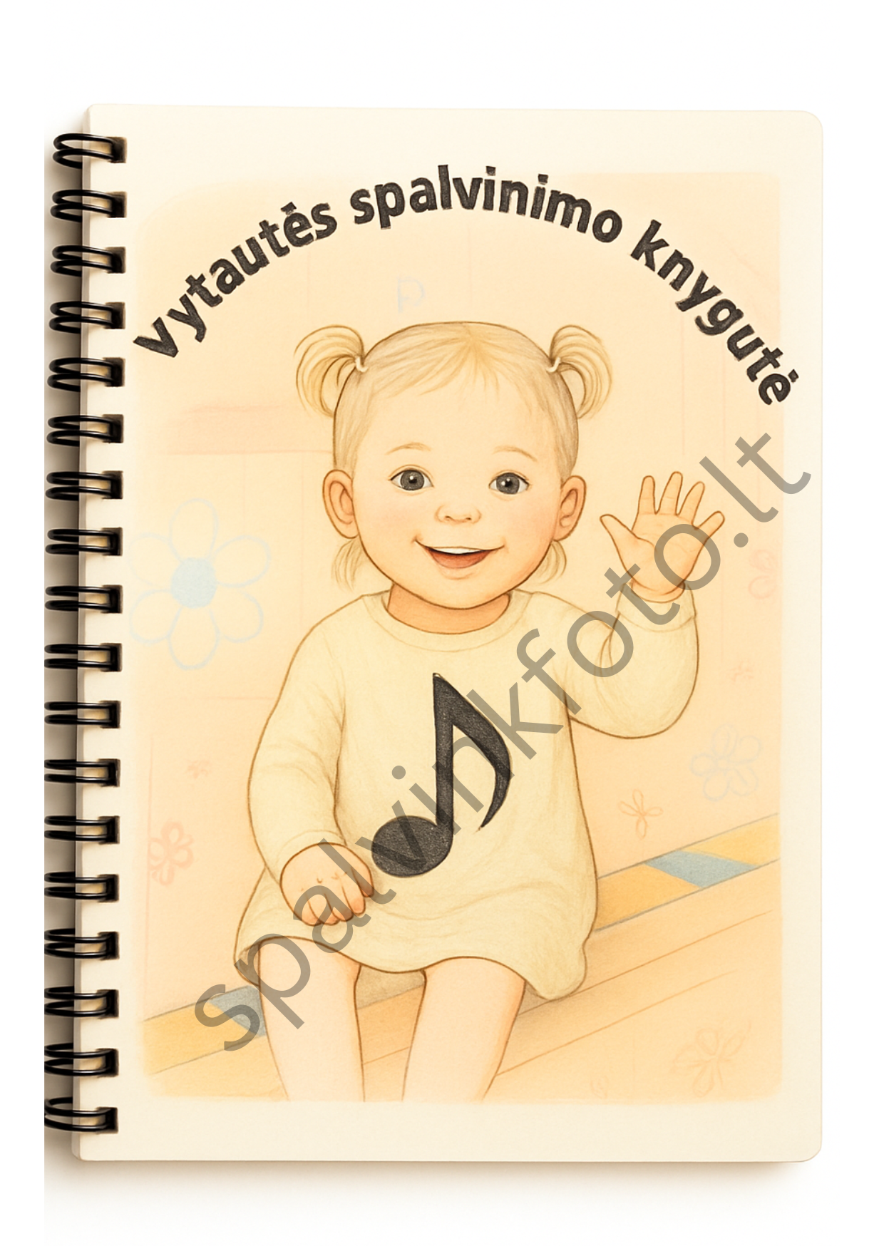 Personalizuota spalvinimo knygelė su spirale