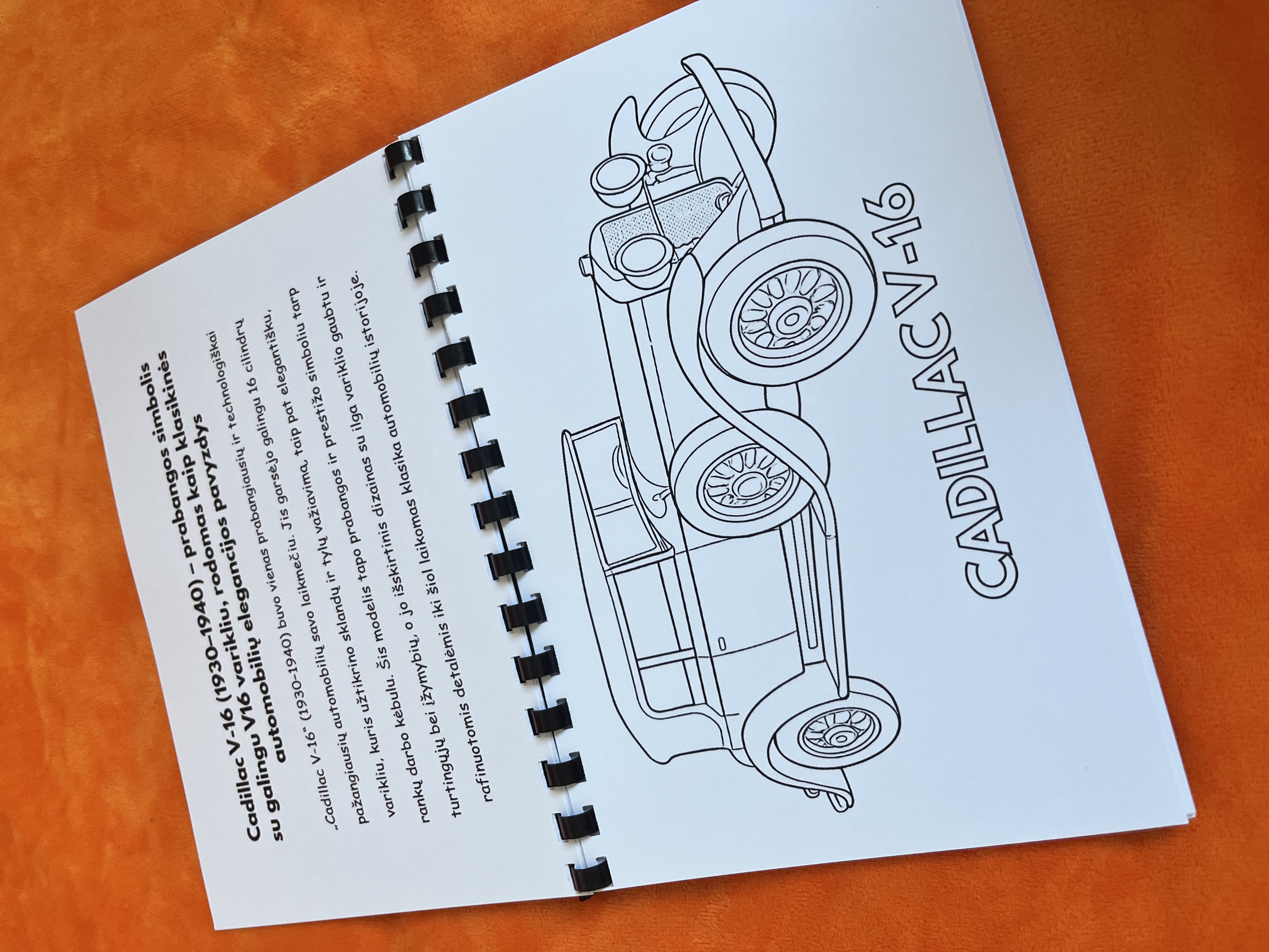 Spalvinimo knygelė. „Amerikietiški automobiliai. Cadillac“ 