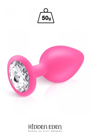 Plug bijou silicone rose M - Hidden Eden