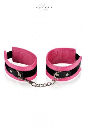Menottes de poignets rose et noir