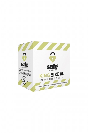 5 préservatifs Safe King Size XL