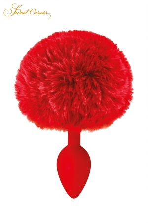 Plug queue de lapin - rouge