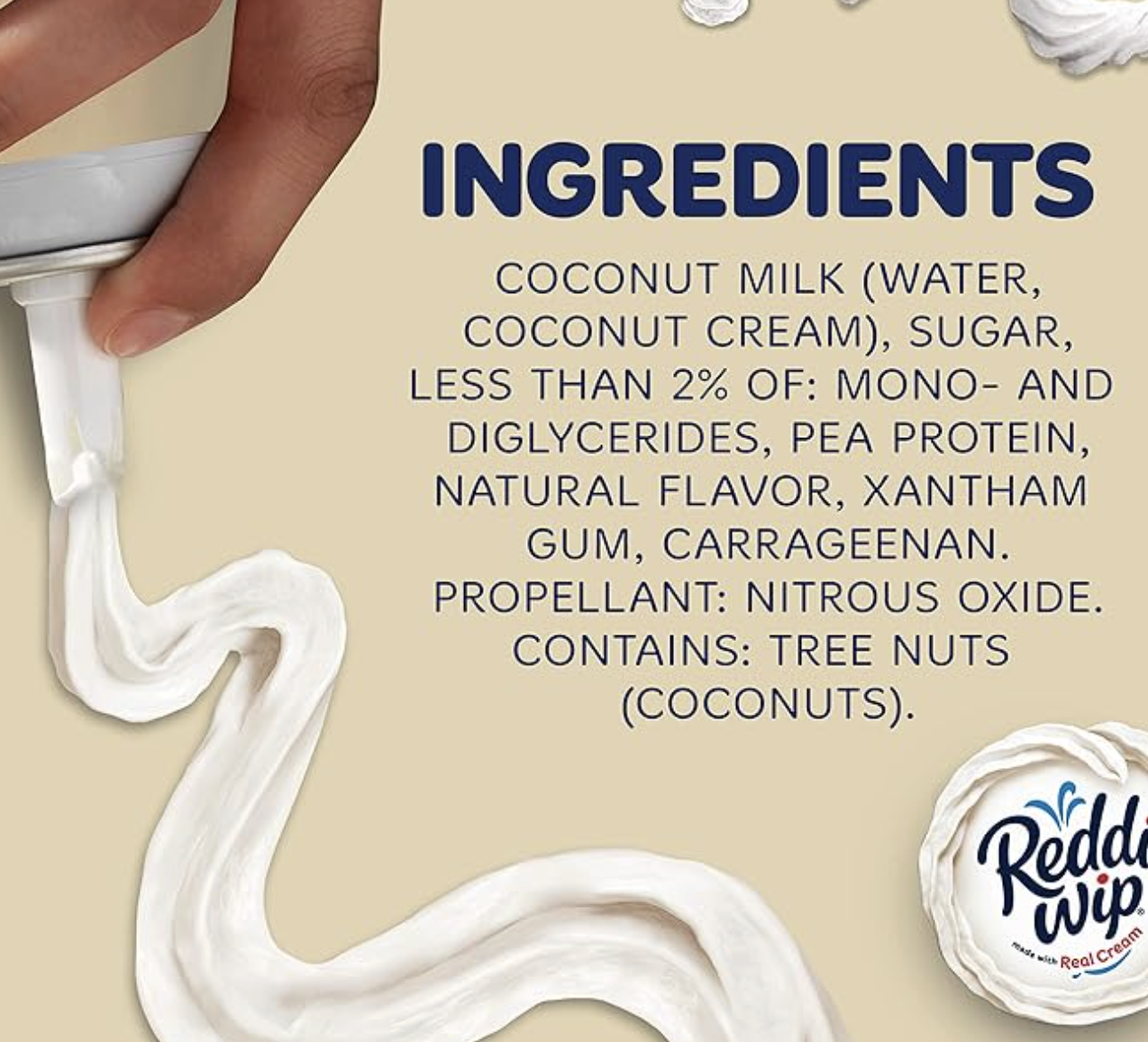 Crema batida Reddi Wip sin lácteos de coco
