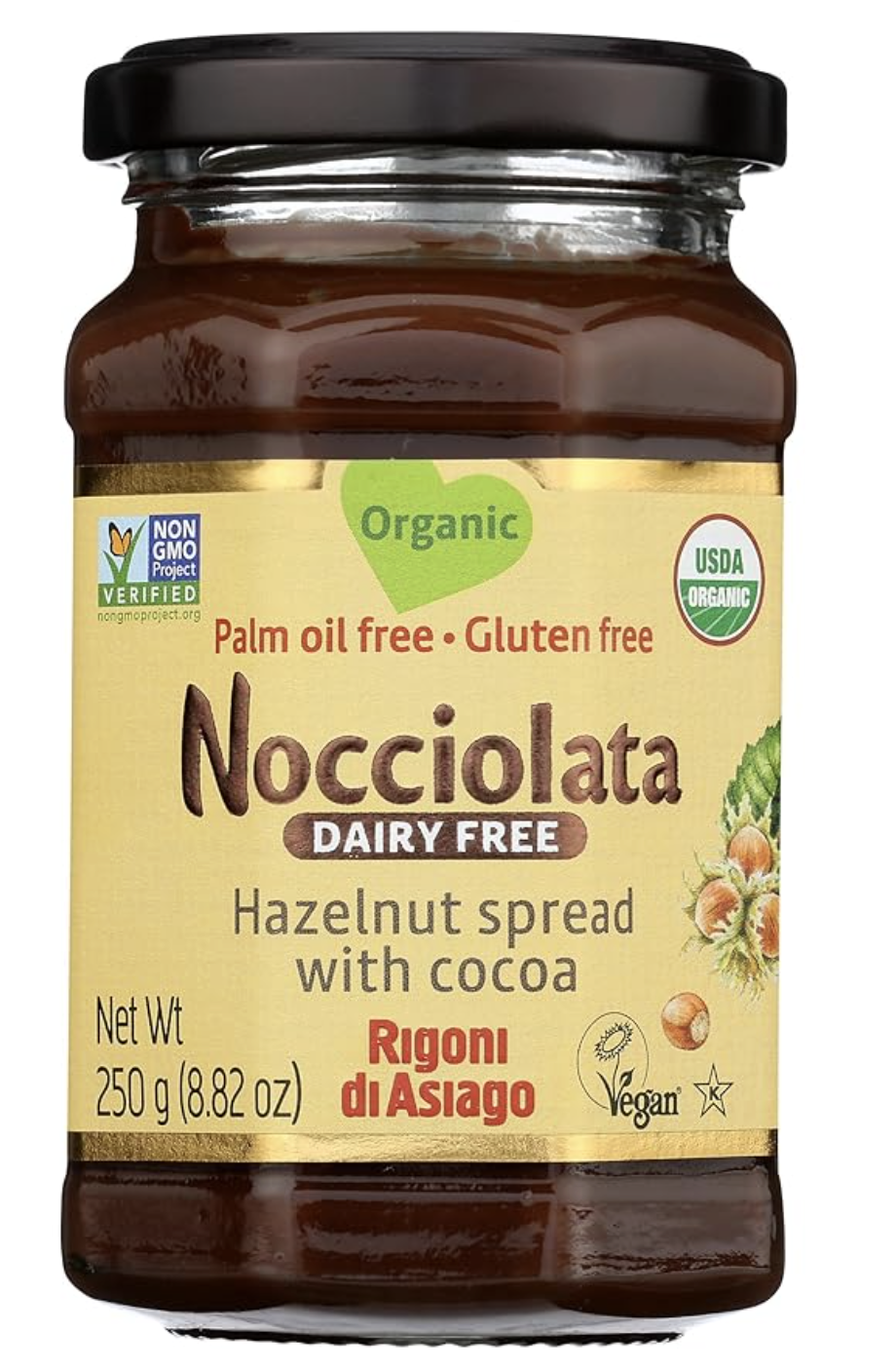 Nocciolata sin lácteos