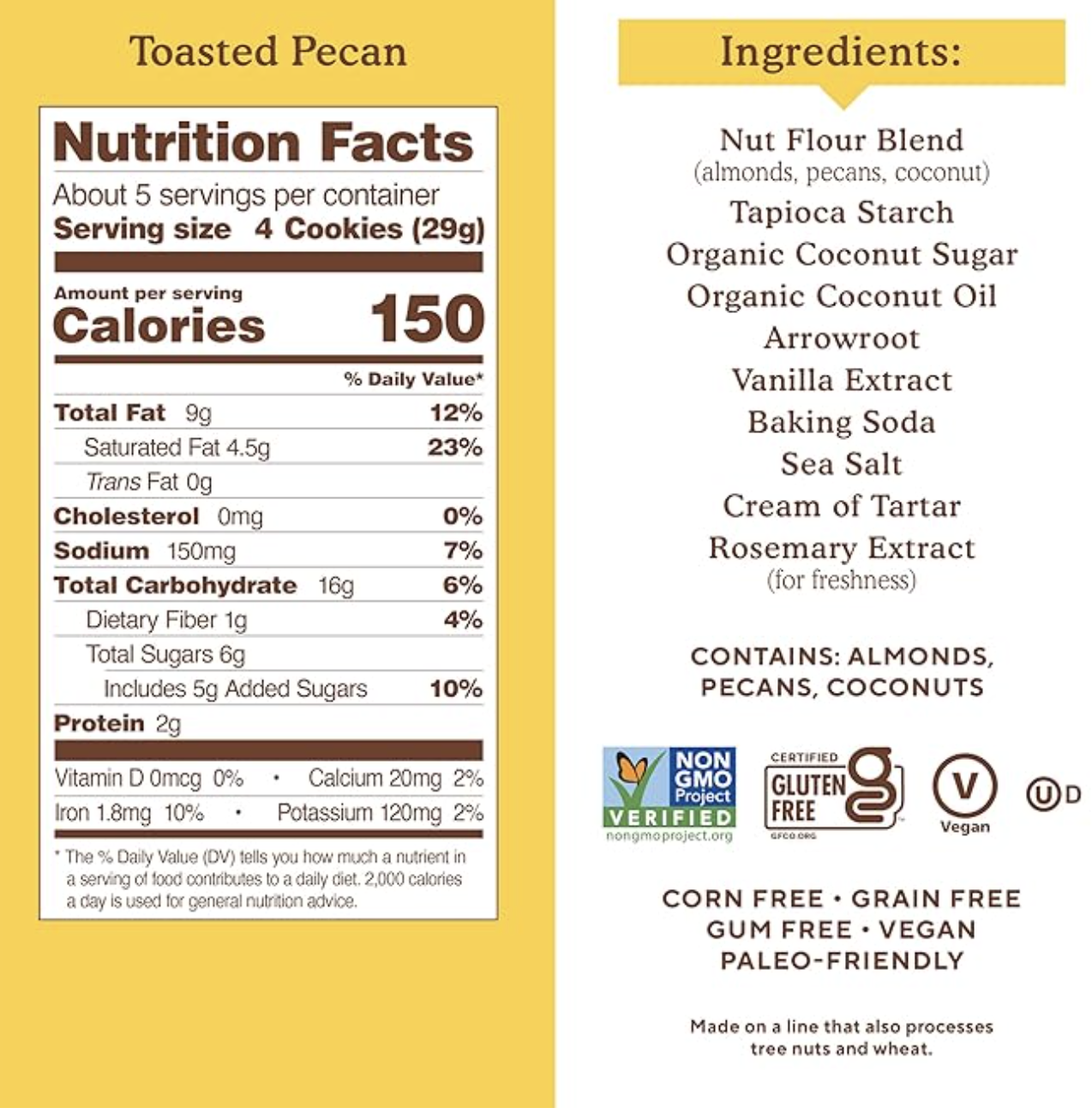 Galletas de harina de almendra Simple Mills, nuez tostada