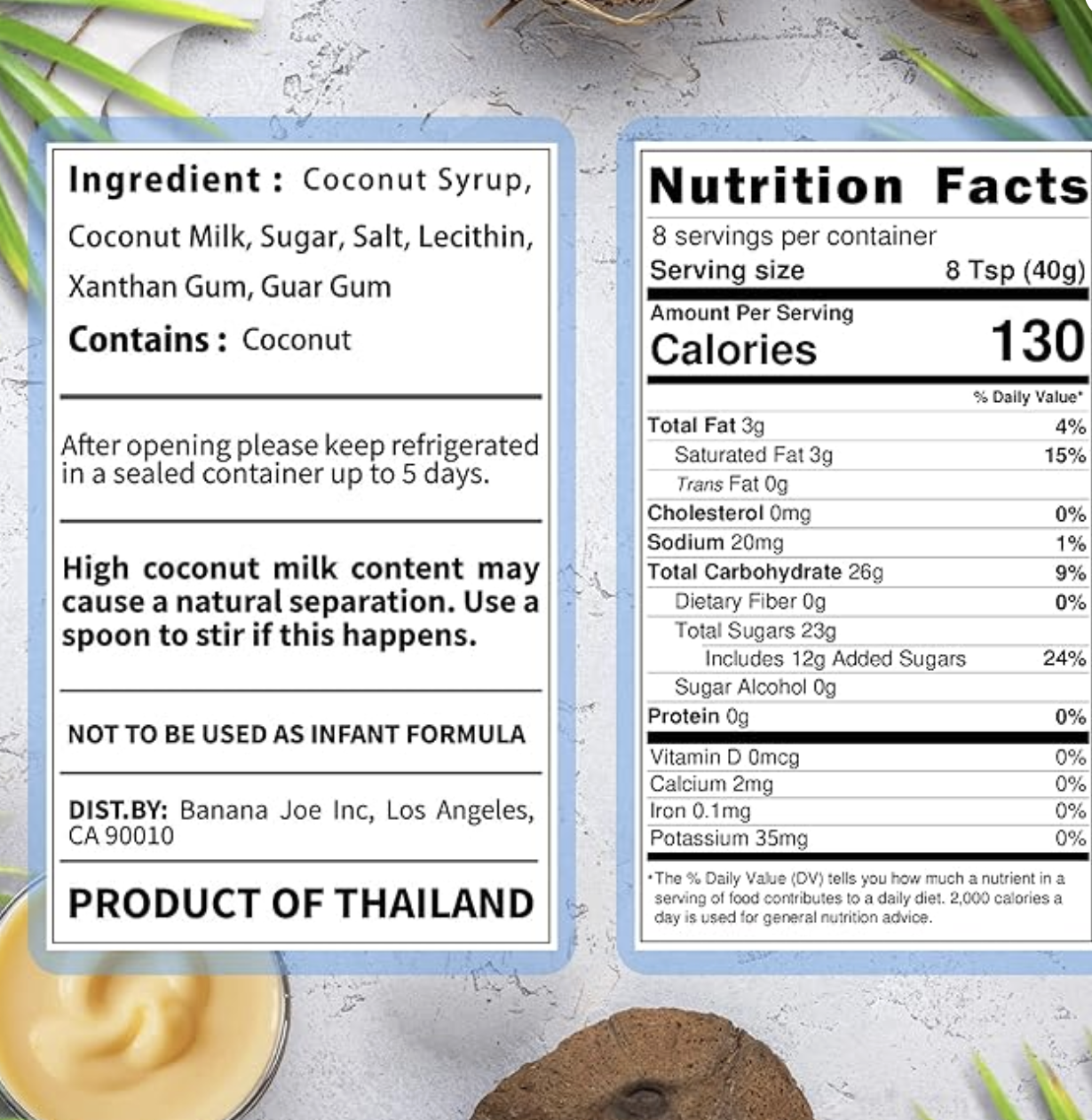 Leche condensada de coco