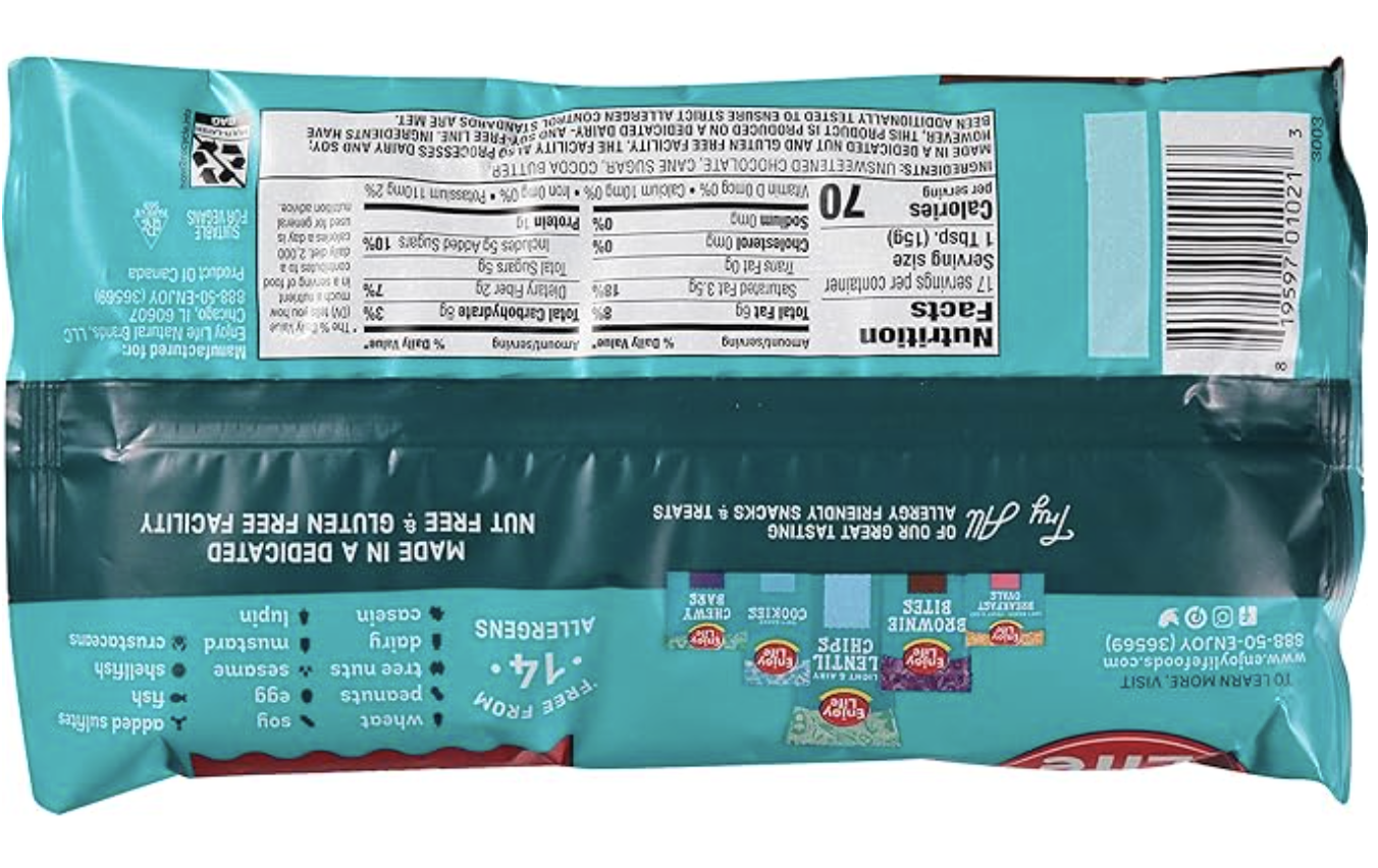 Chispas de chocolate oscuro Enjoy Life veganas