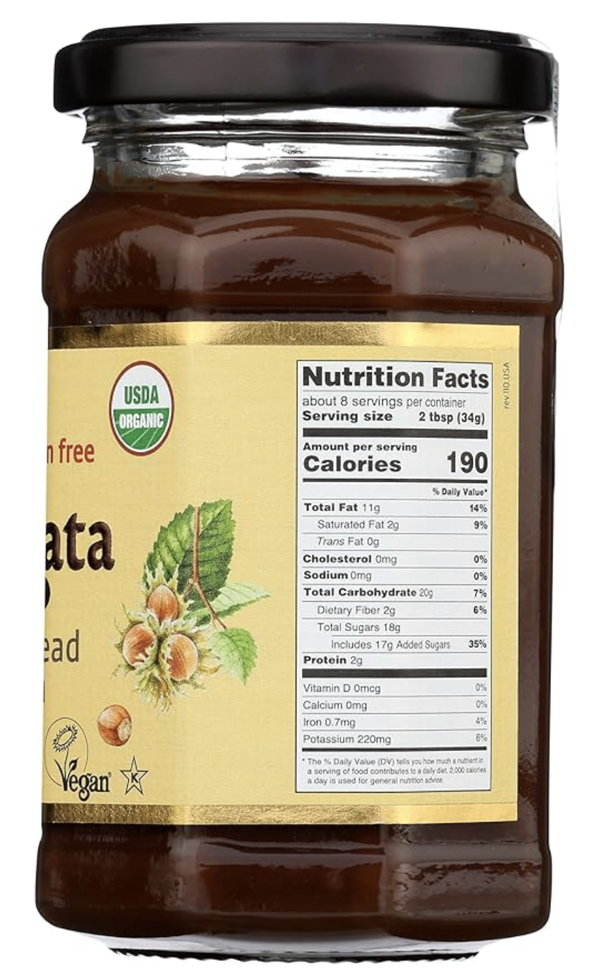 Nocciolata sin lácteos