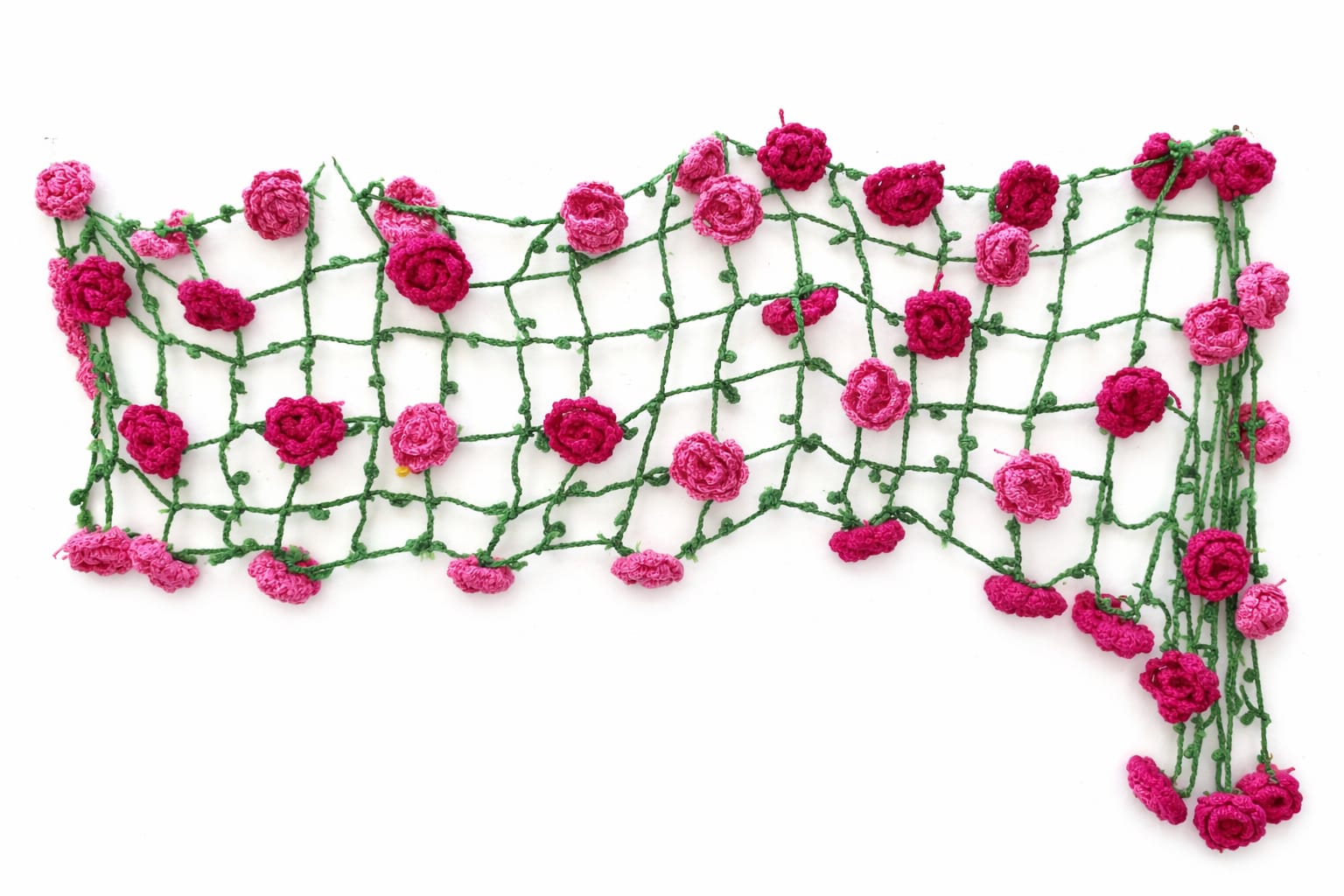 Handmade Crochet Flower dupatta