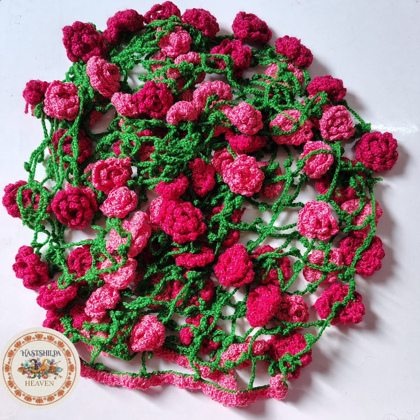 Handmade Crochet Flower dupatta