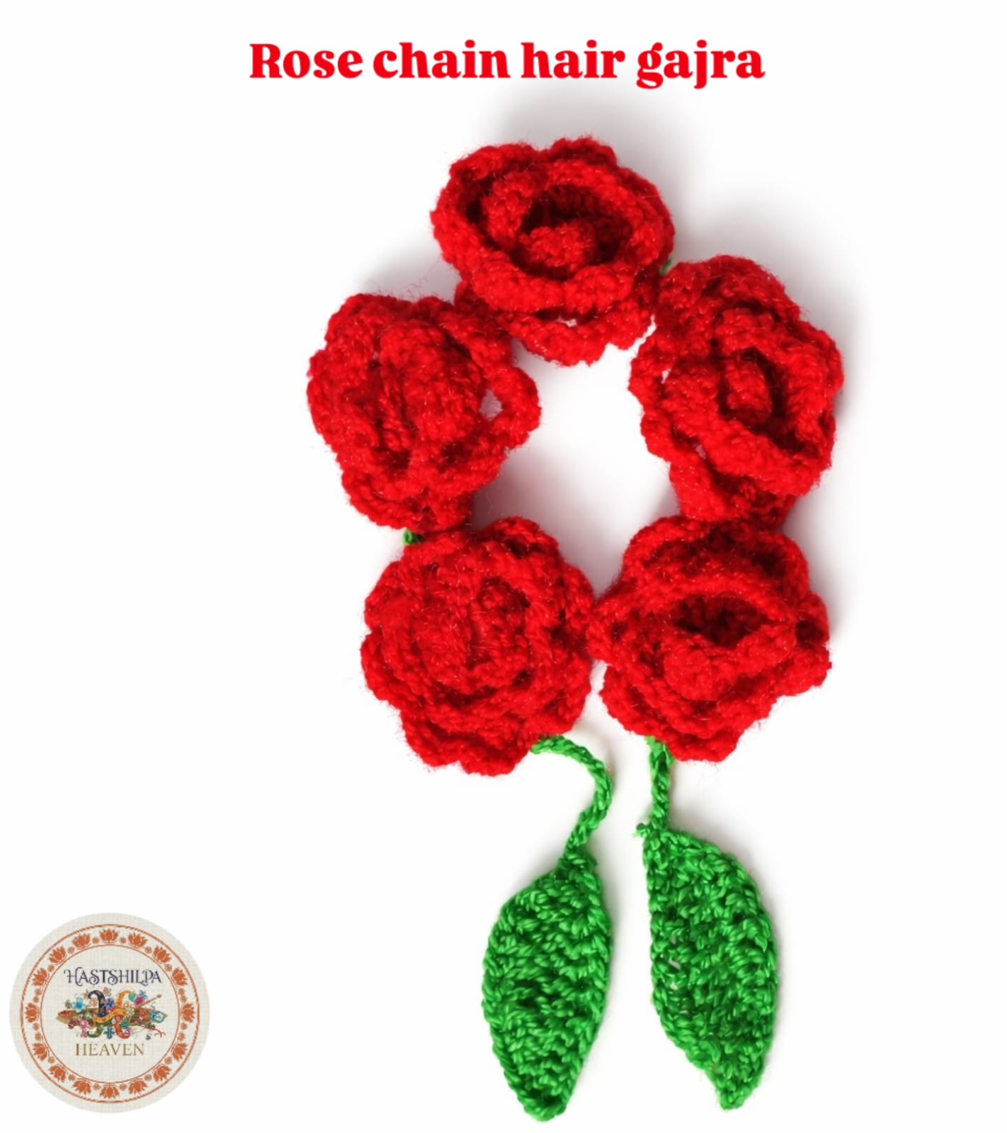 Rose chain hair gajra
