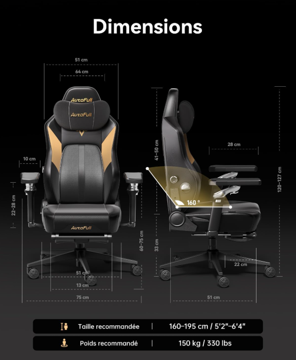 Chaise de gaming AutoFull M6 Ultra